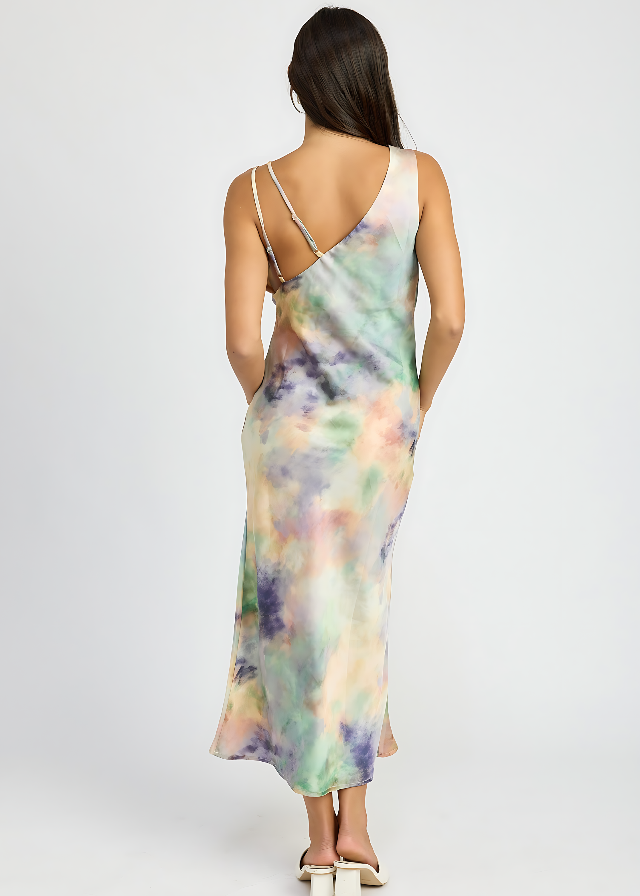 Cowl Neck Midi Bias Dress