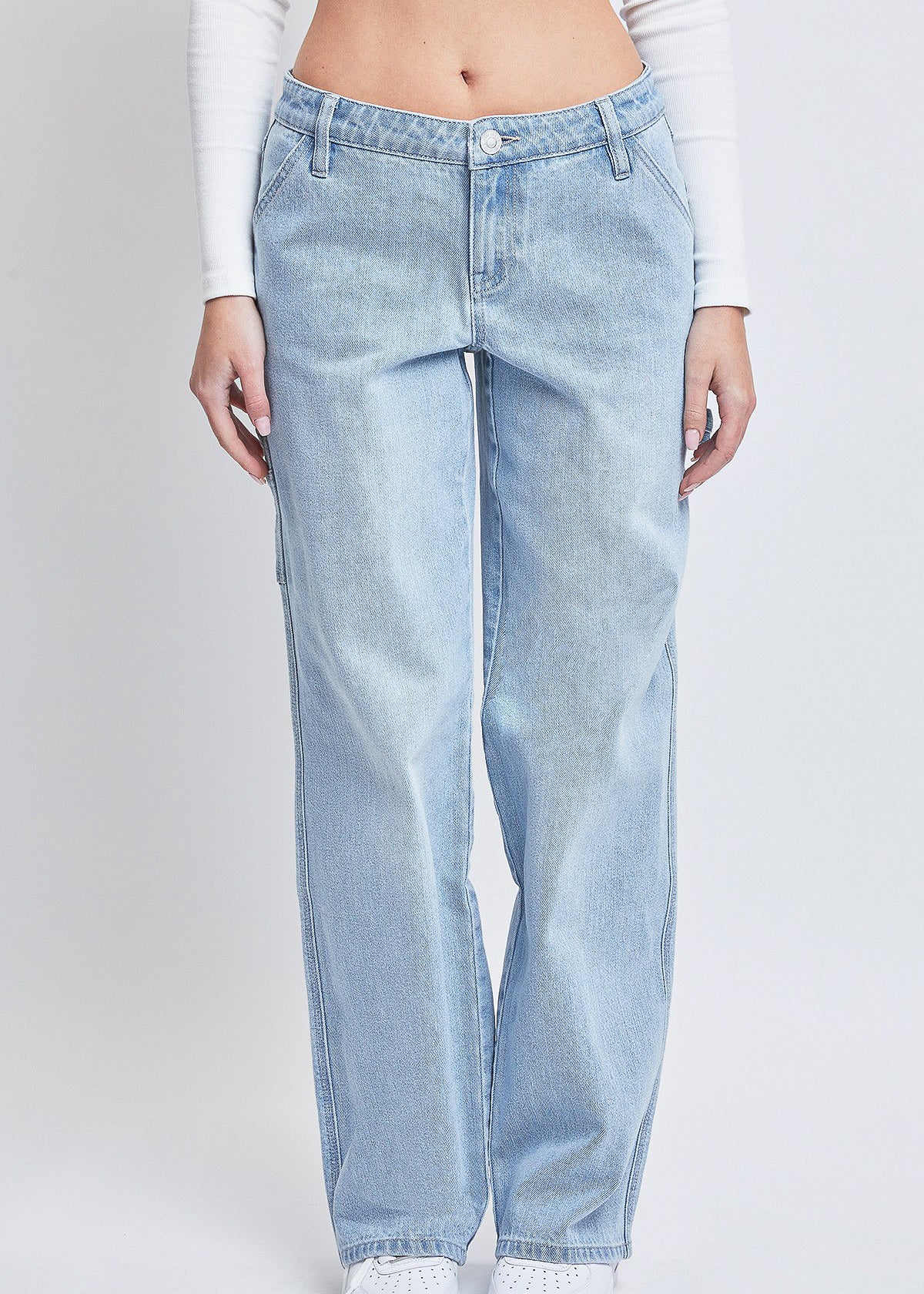 Mid-Rise Utility Straight Leg Jean