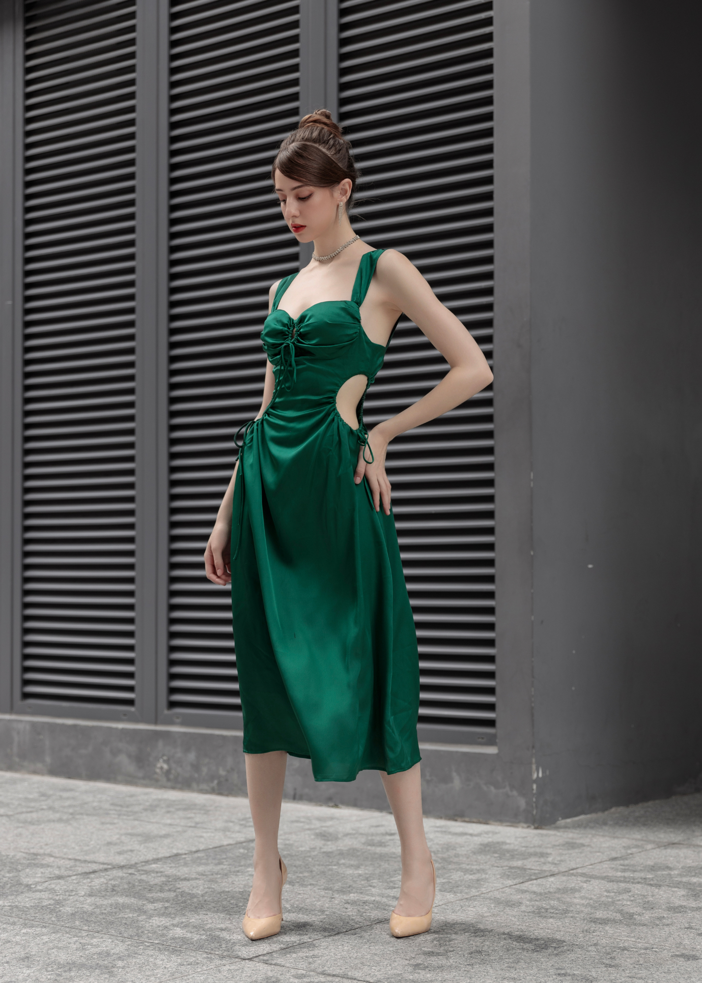 Lumina A-line Midi dress
