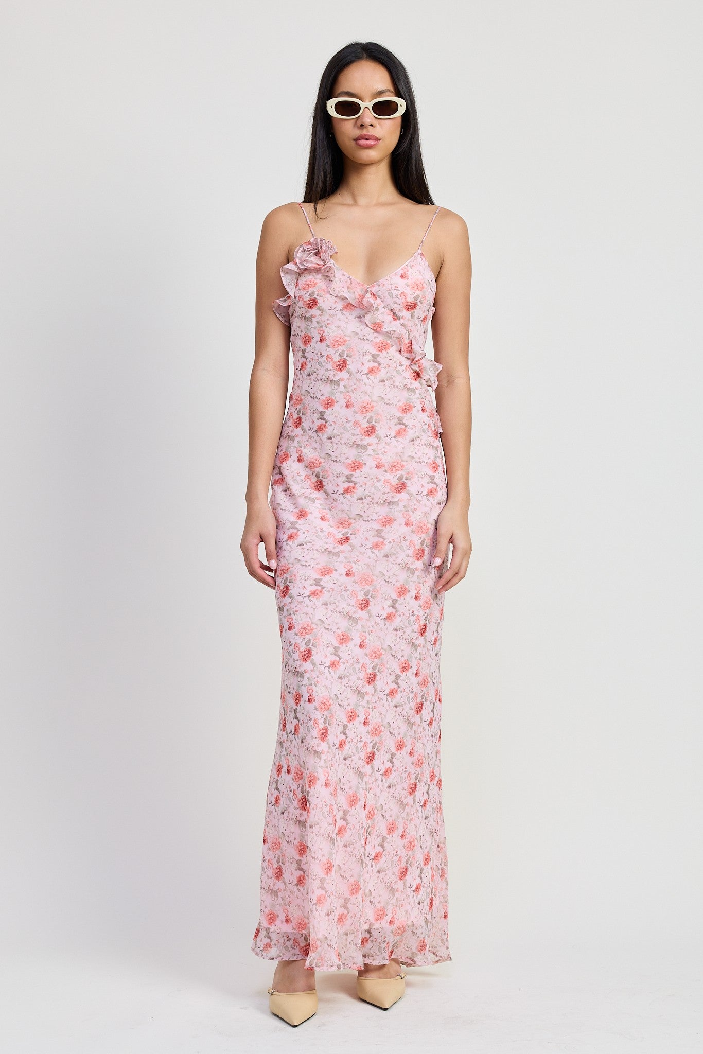 SPAGHETTI STRAP MAXI DRESS