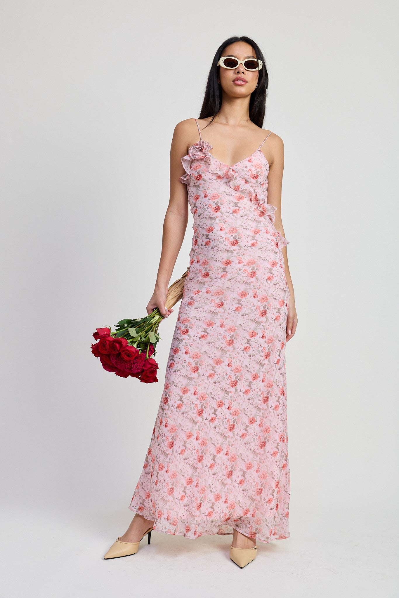 SPAGHETTI STRAP MAXI DRESS