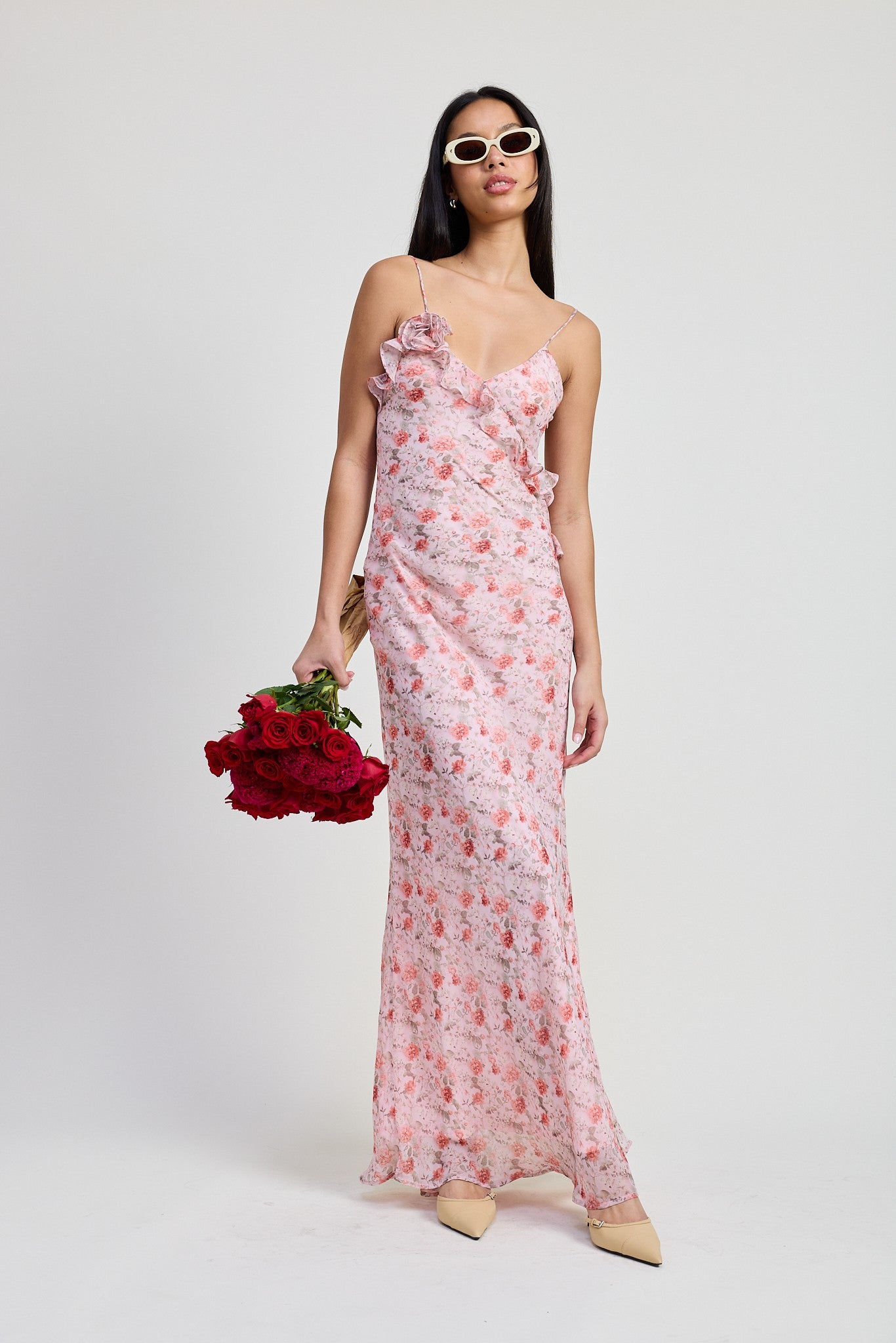 SPAGHETTI STRAP MAXI DRESS