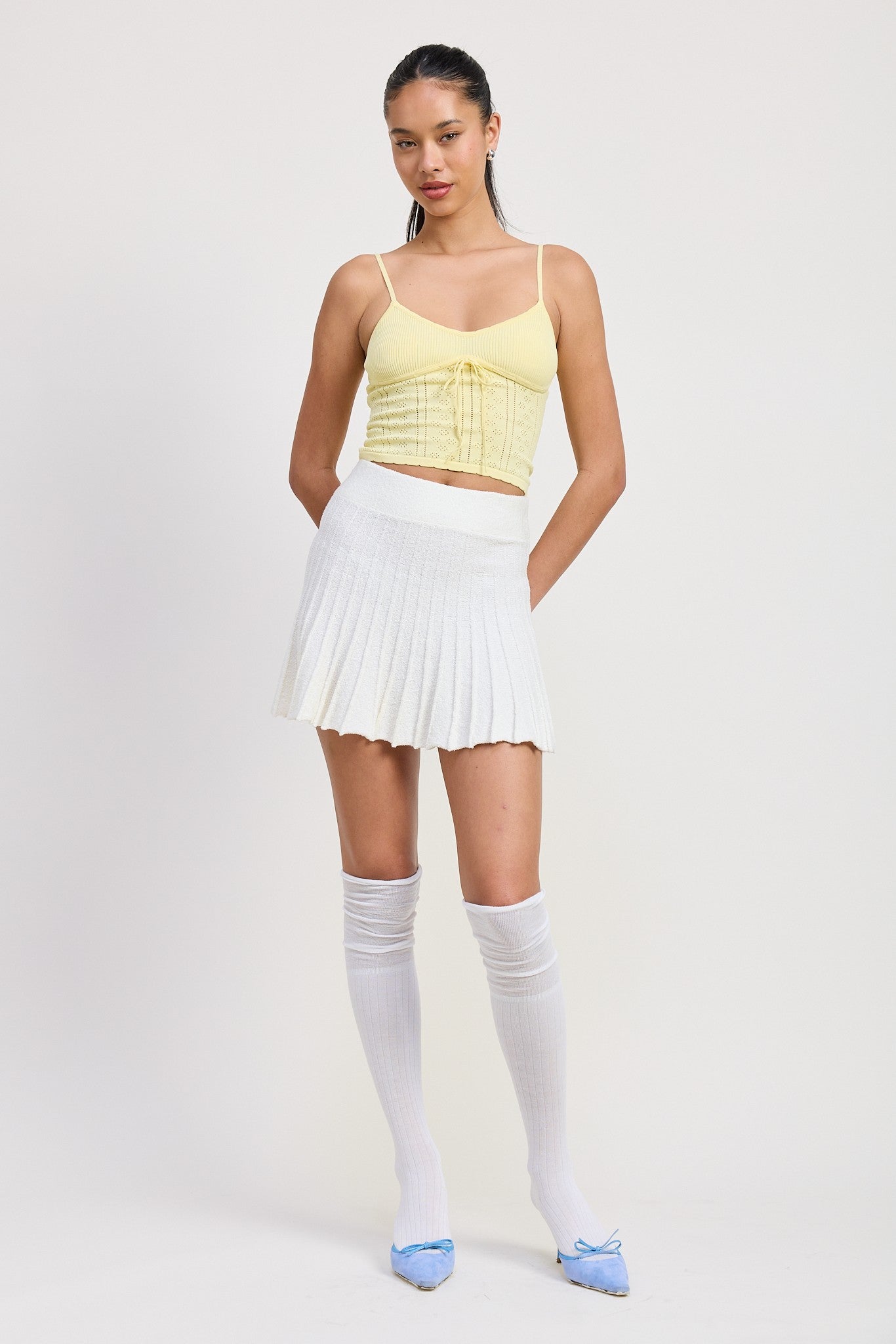 PLEATED MINI SKIRT