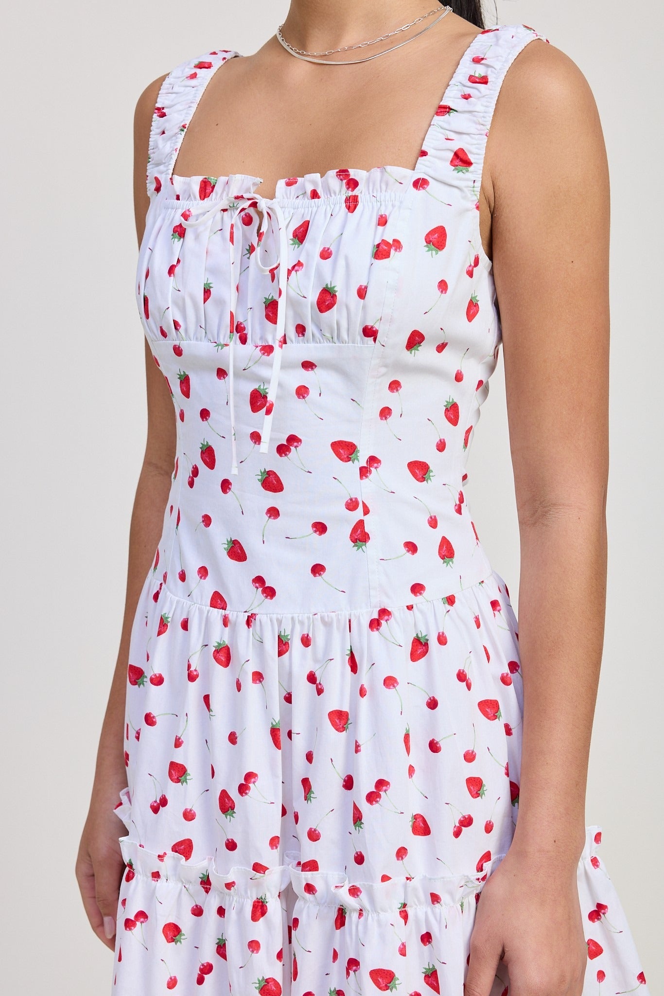 POPLIN MIDI A LINE DRESS