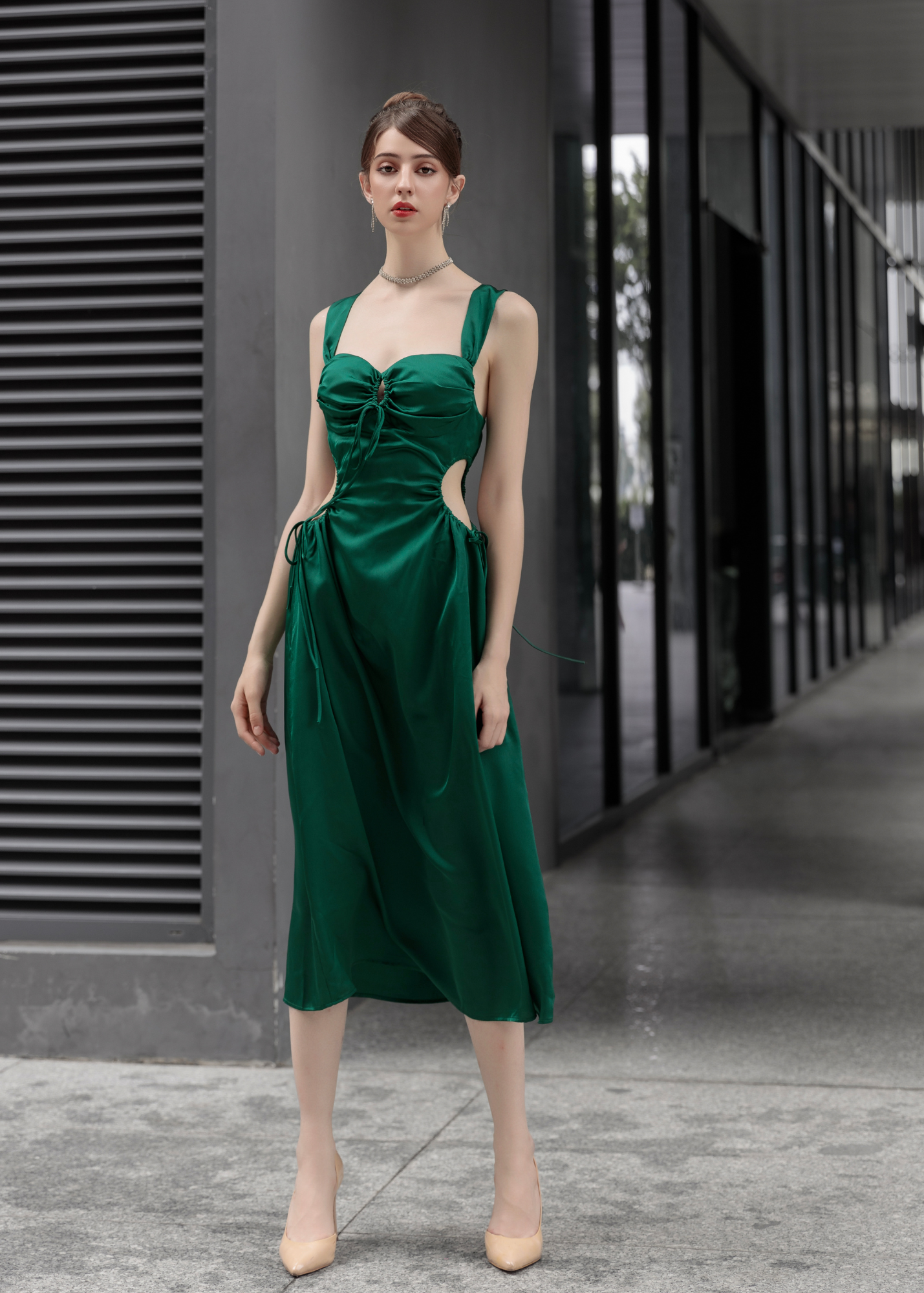 Lumina A-line Midi dress