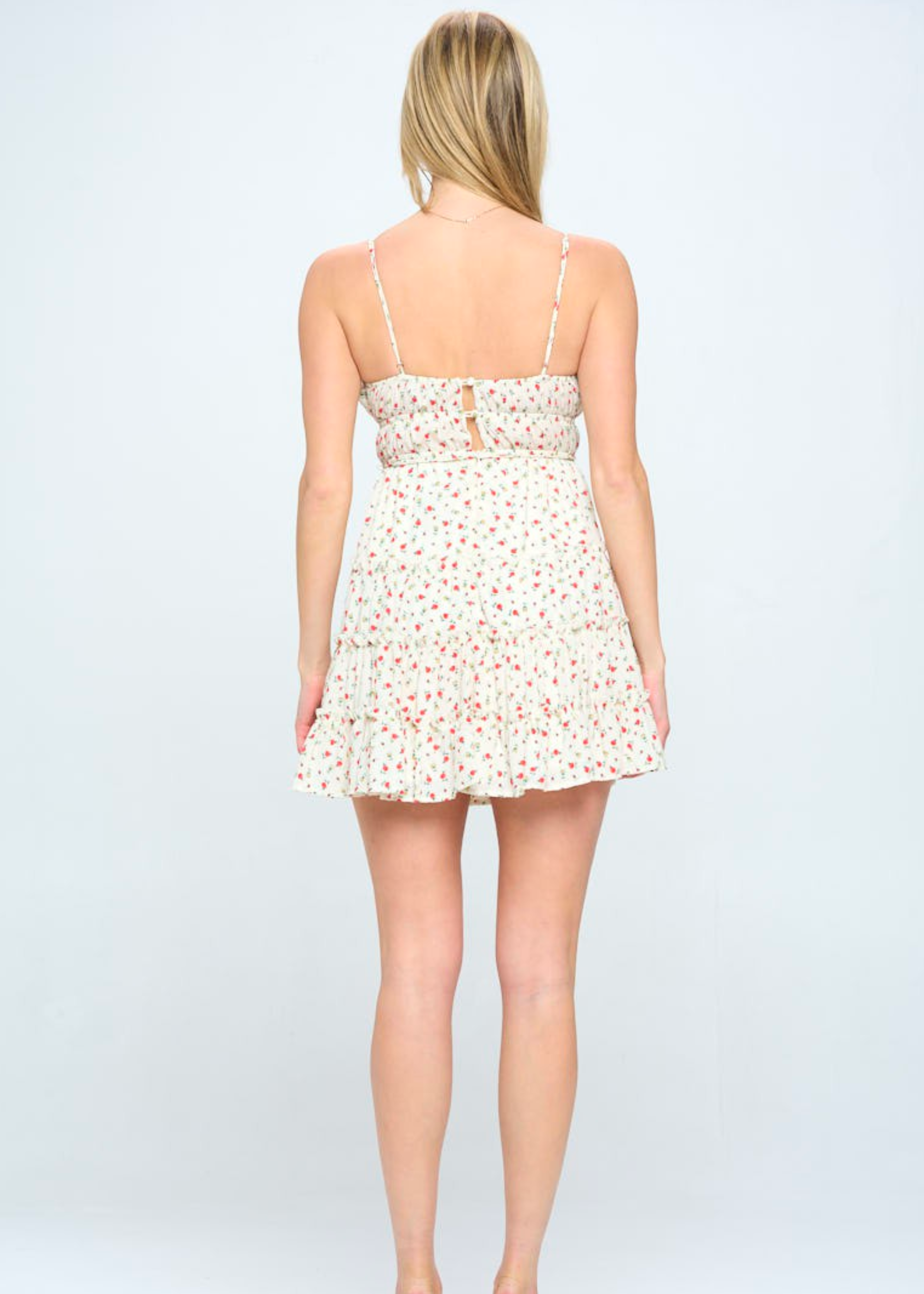 Floral Ruffle Cami Mini Dress