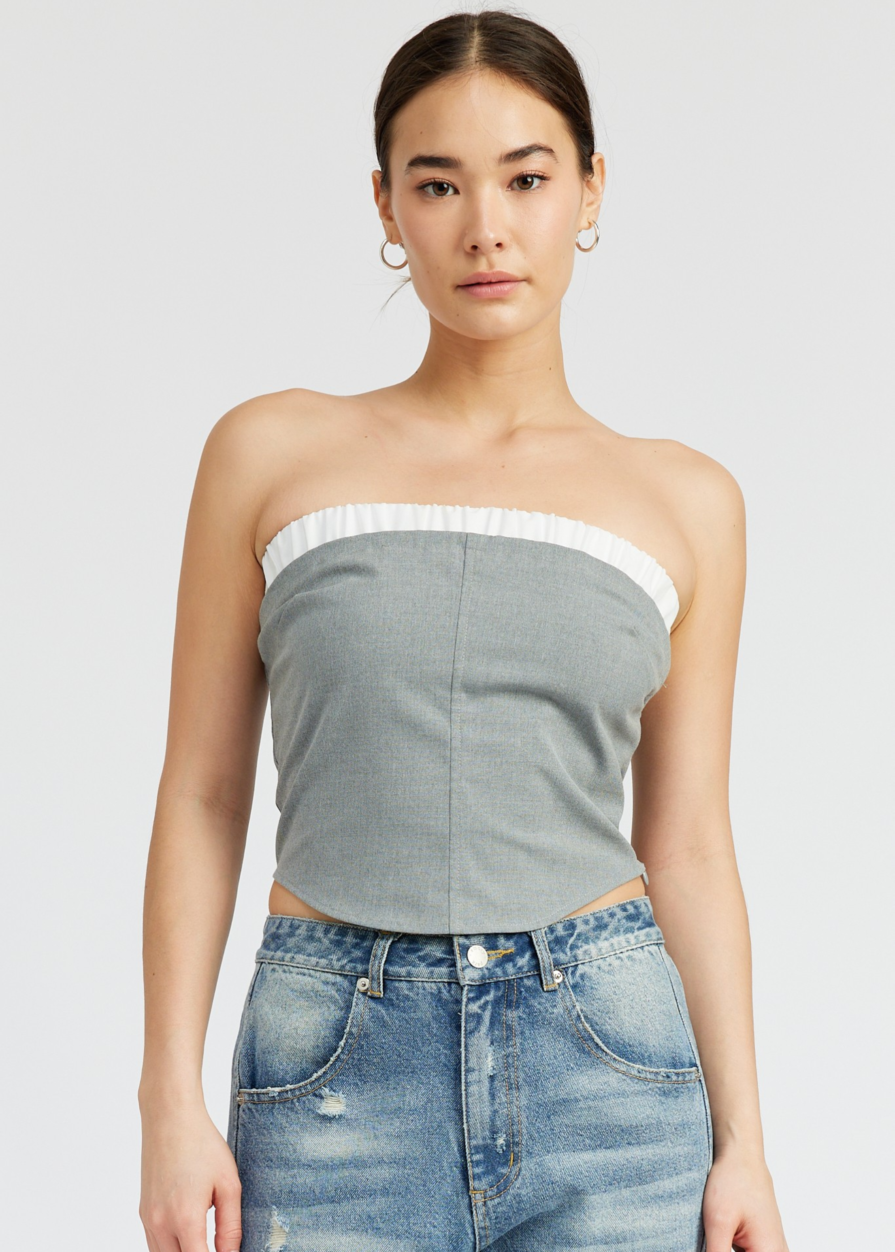 Contrasted Tube Top