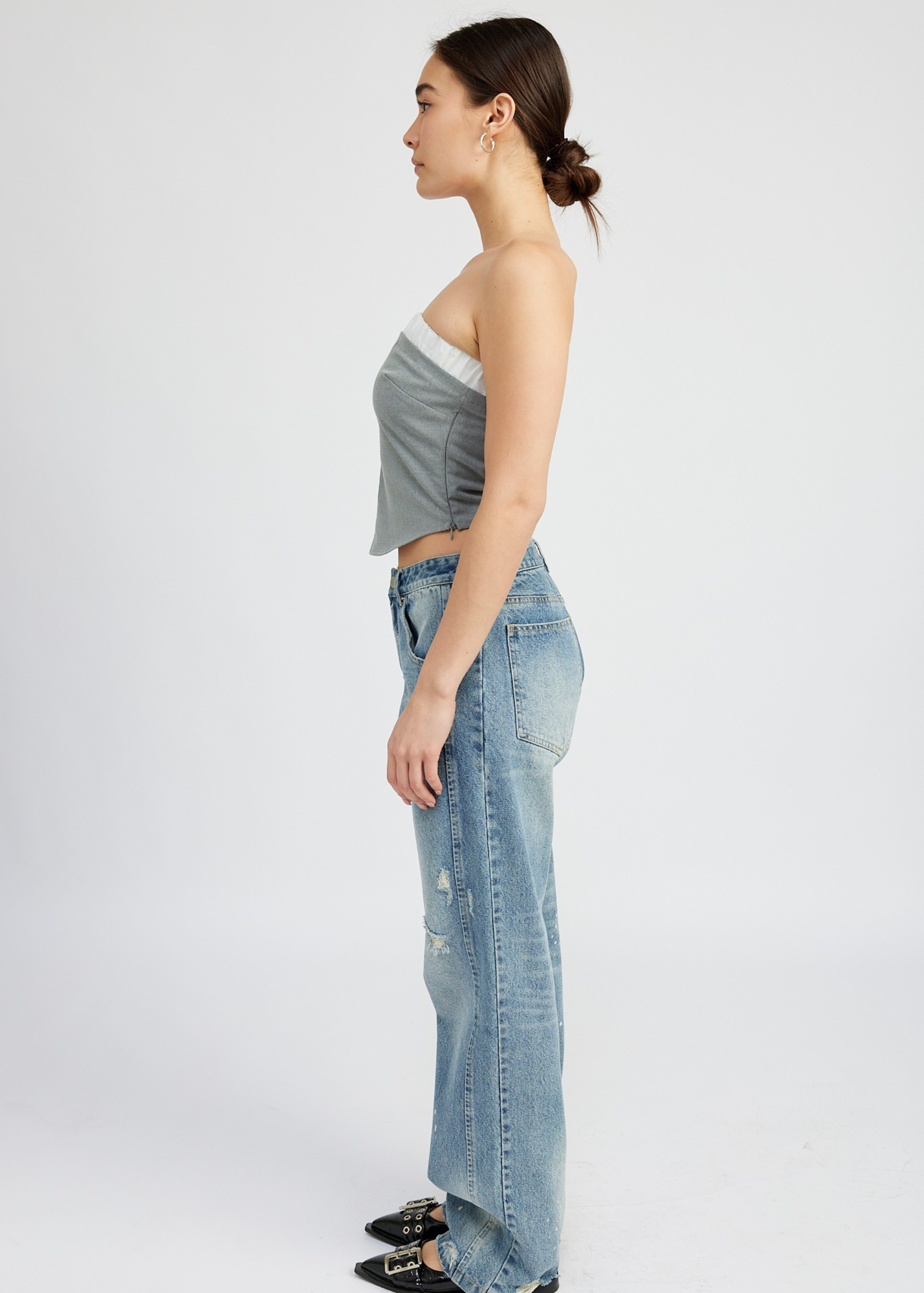 Contrasted Tube Top