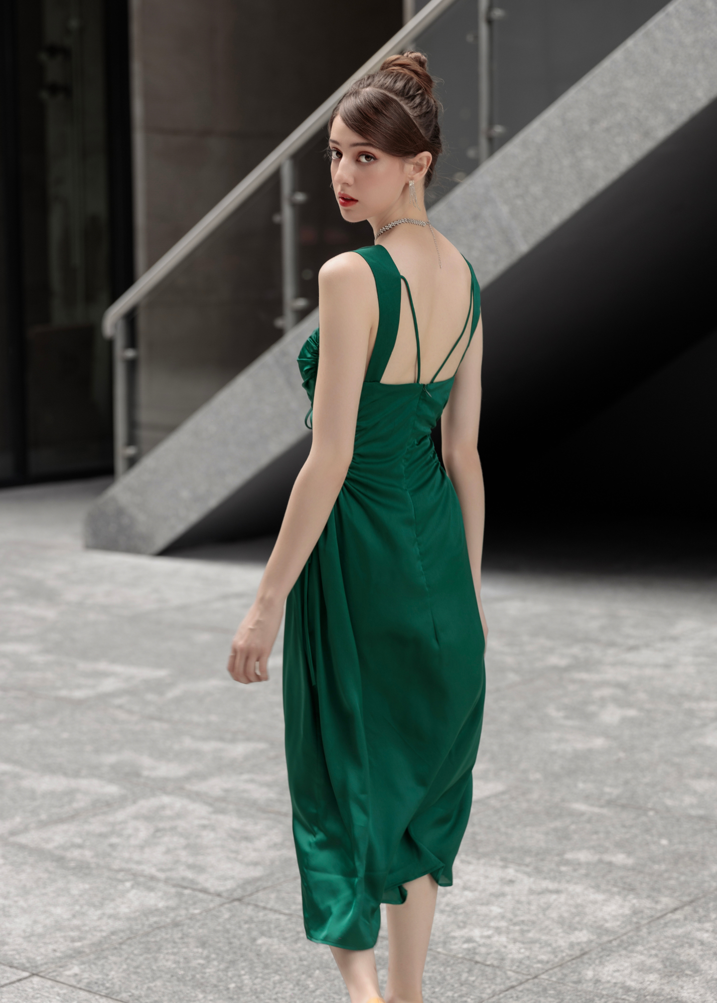Lumina A-line Midi dress