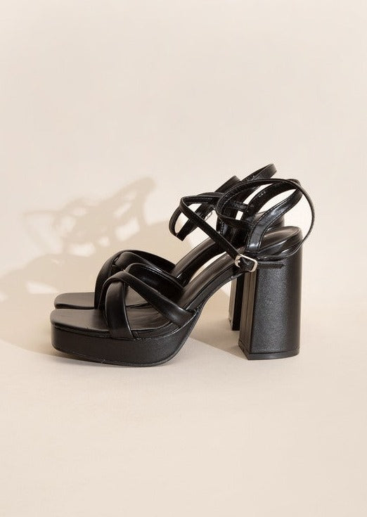 Valor-1 Cross Ankle Strap Heels