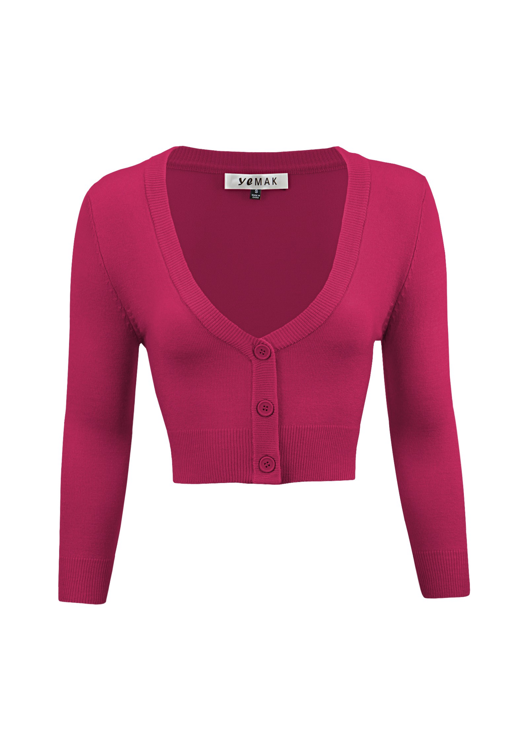 Women's Cropped Bolero 3/4 Sleeve Cardigan