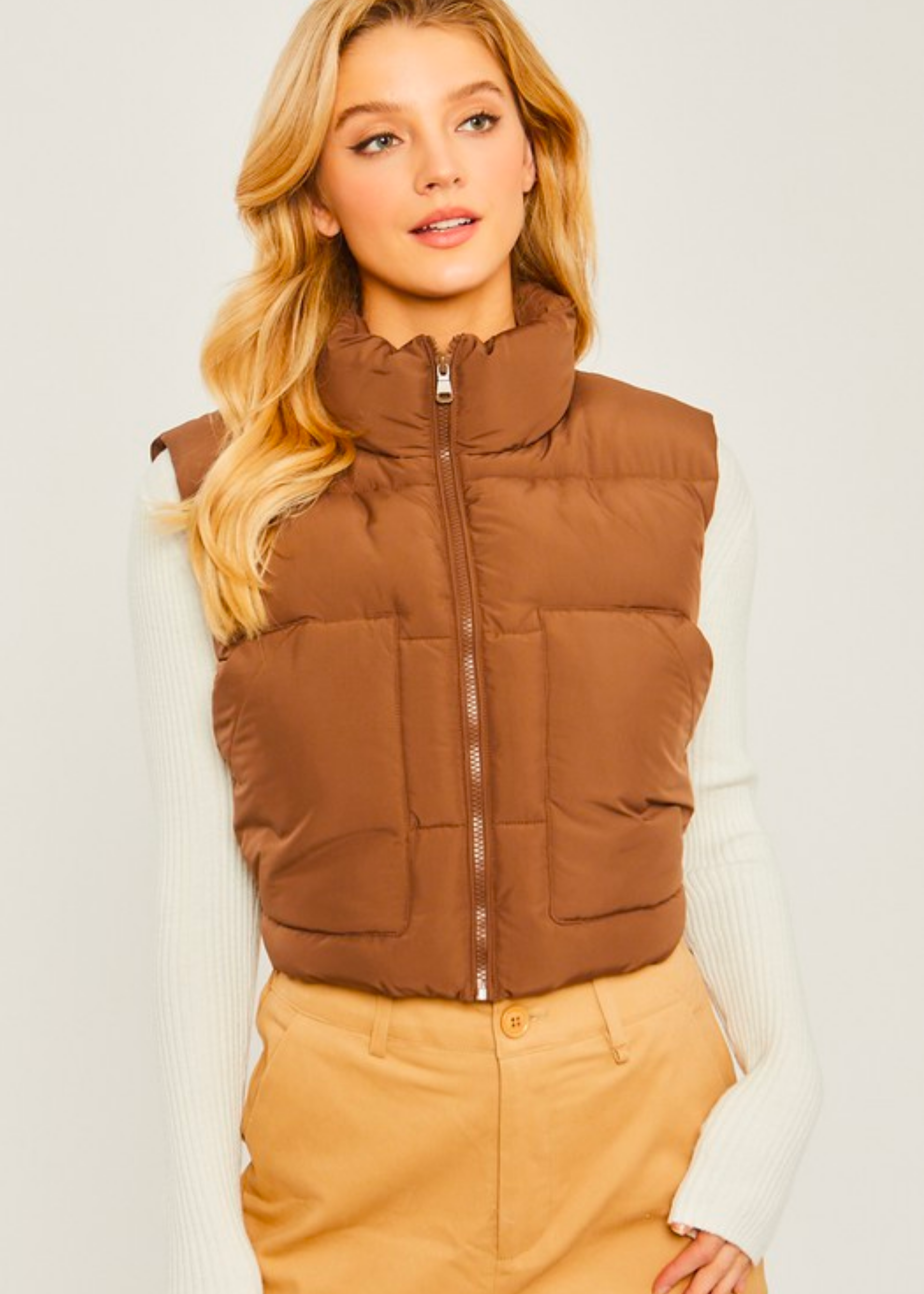 Puffer Vest With Pockets