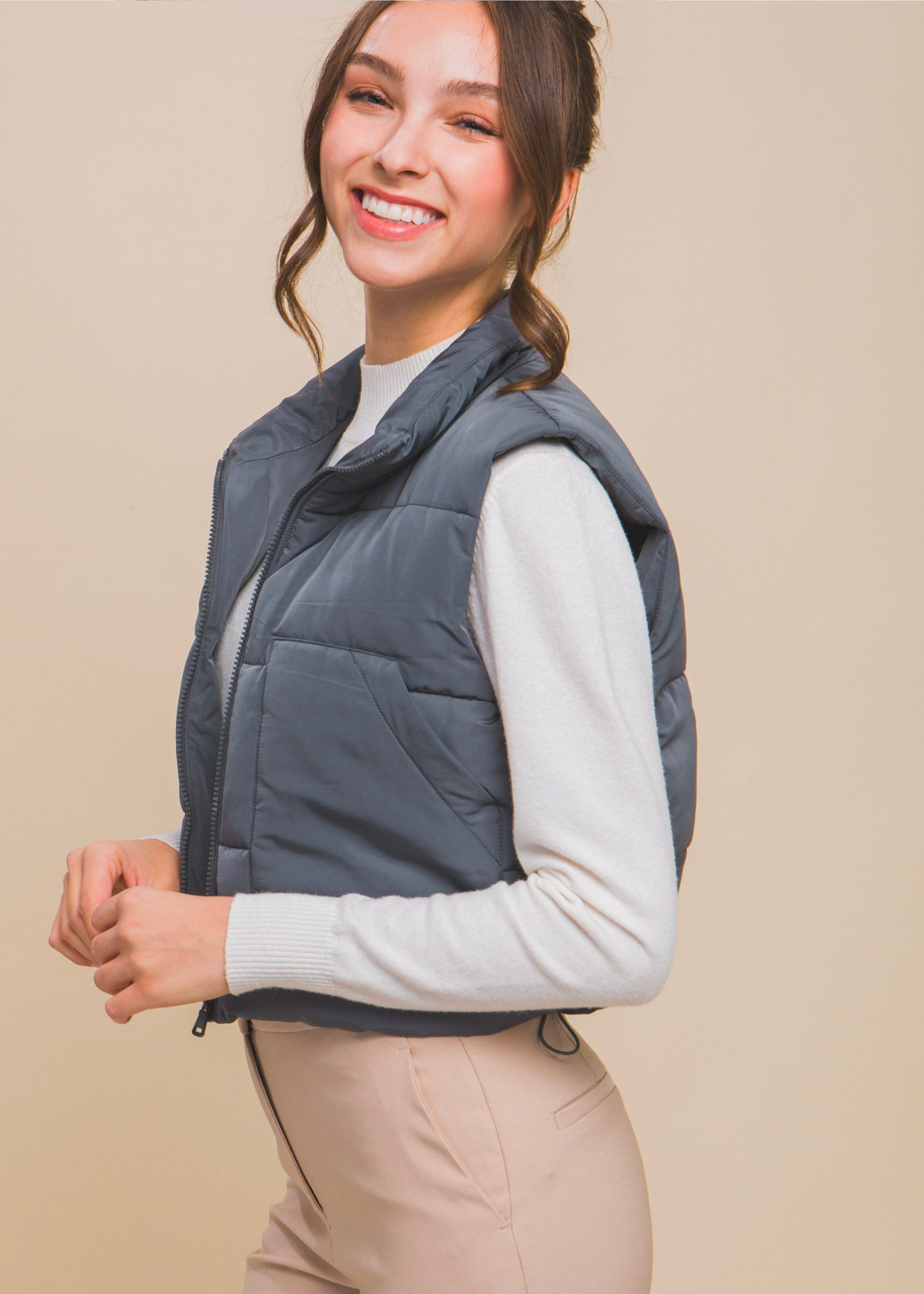 Puffer Vest With Pockets