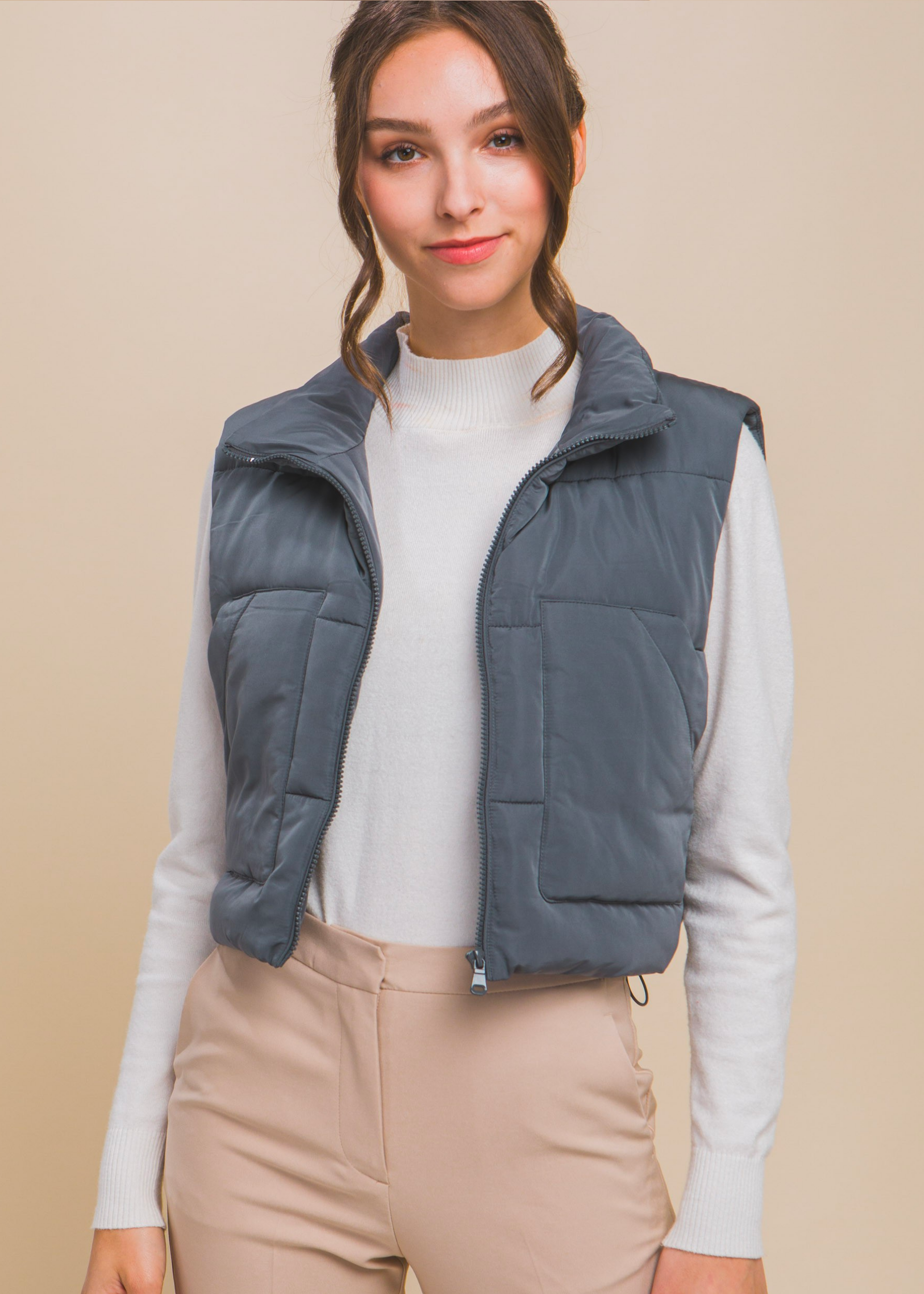 Puffer Vest With Pockets