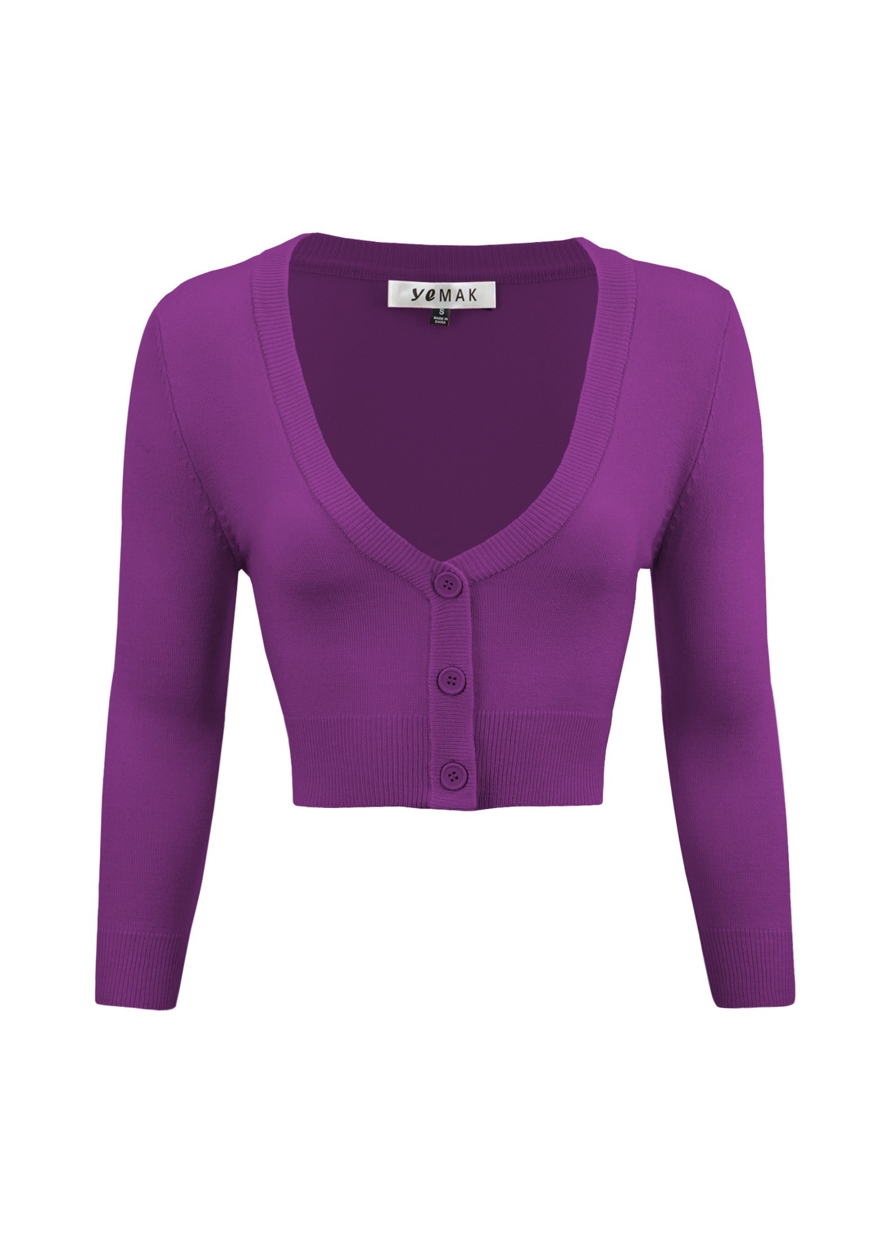 Women's Cropped Bolero 3/4 Sleeve Cardigan