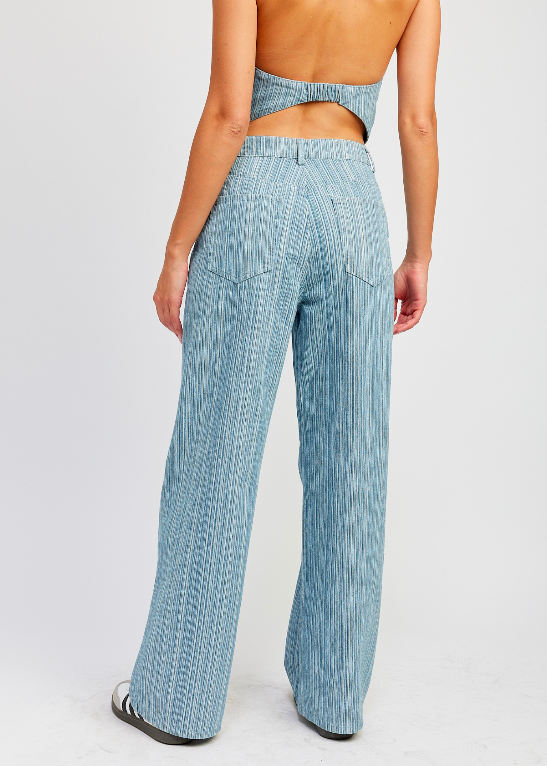 MID RISE WIDE LEG PANTS