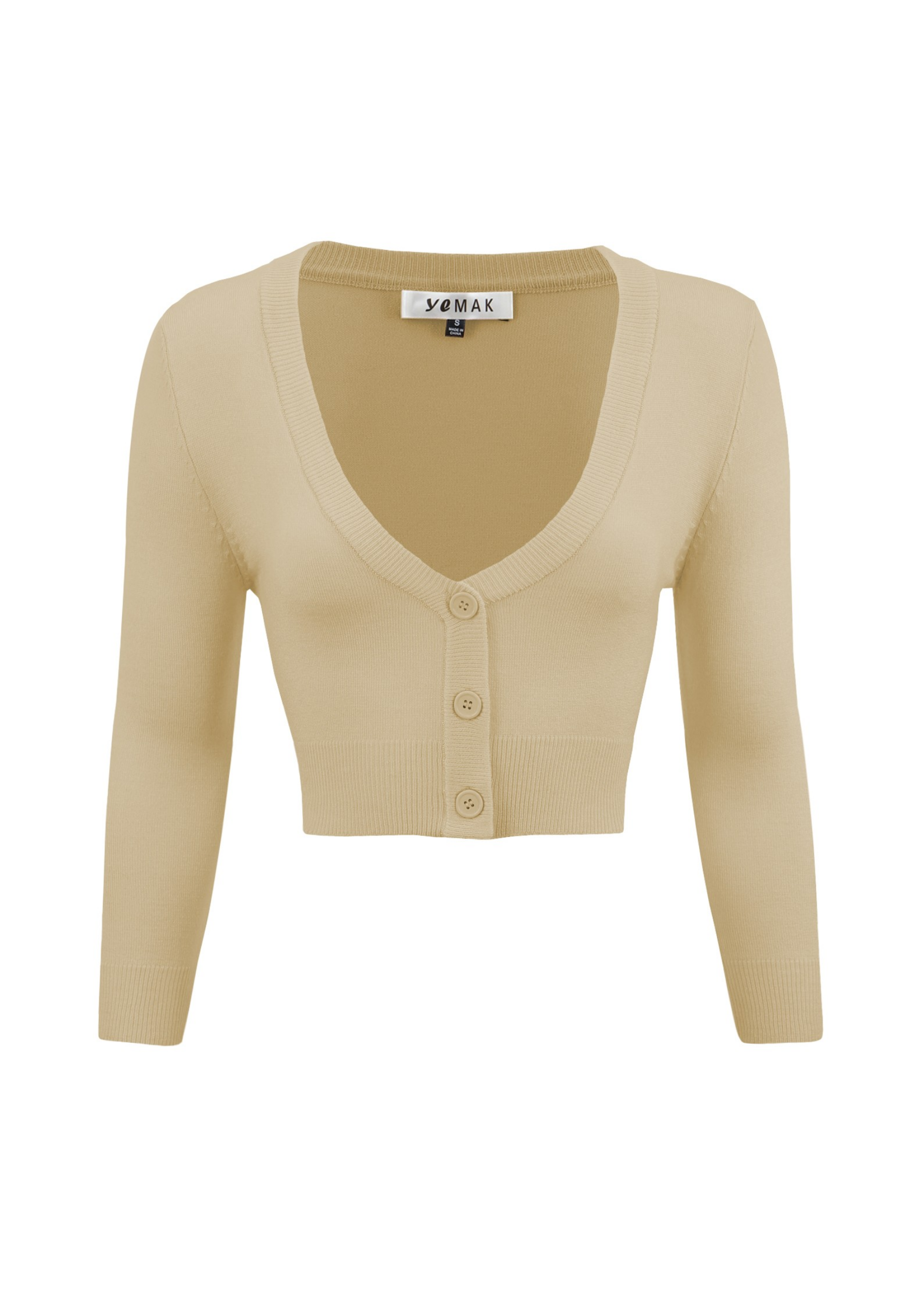 Women's Cropped Bolero 3/4 Sleeve Cardigan