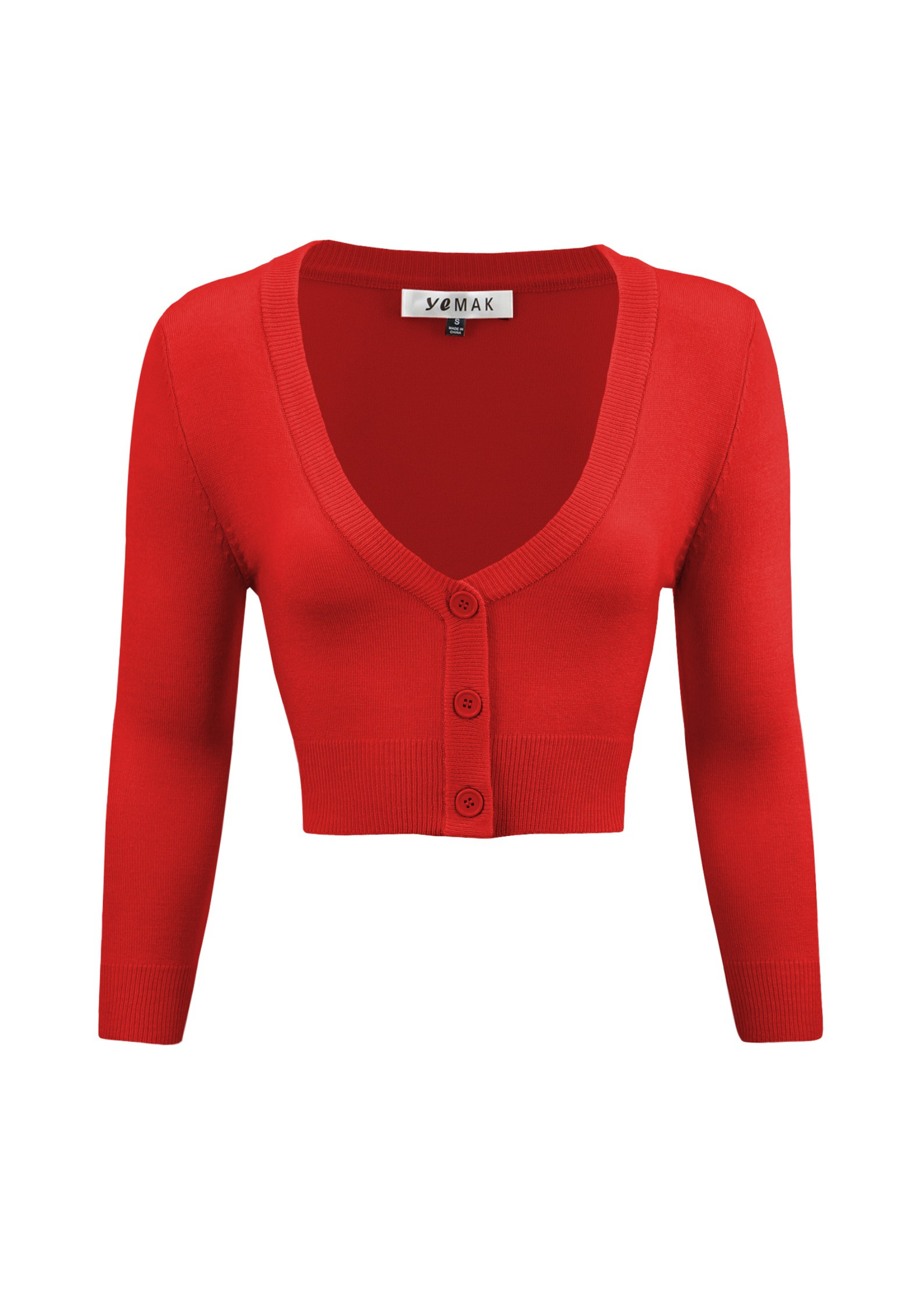 Women's Cropped Bolero 3/4 Sleeve Cardigan