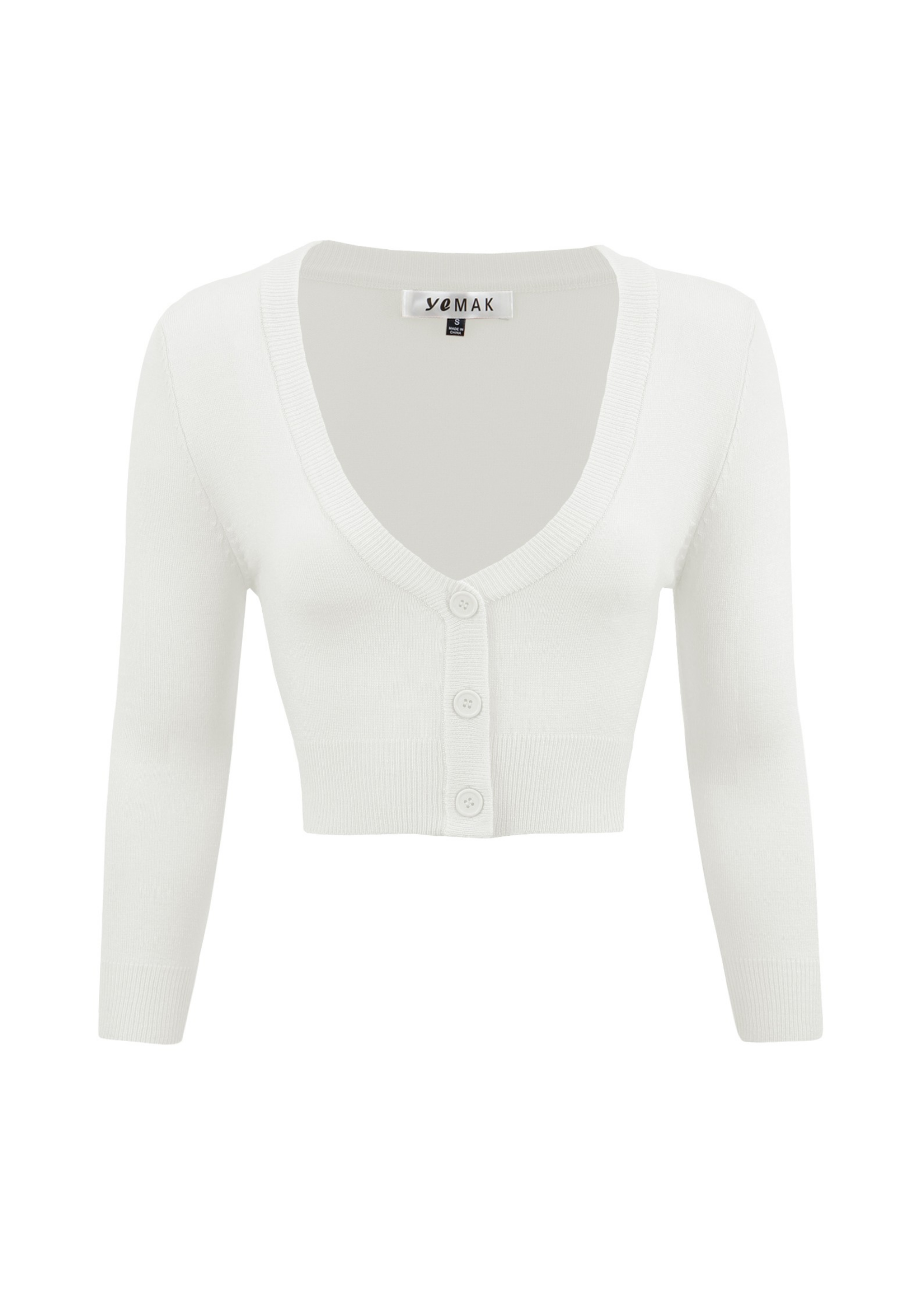 Women's Cropped Bolero 3/4 Sleeve Cardigan