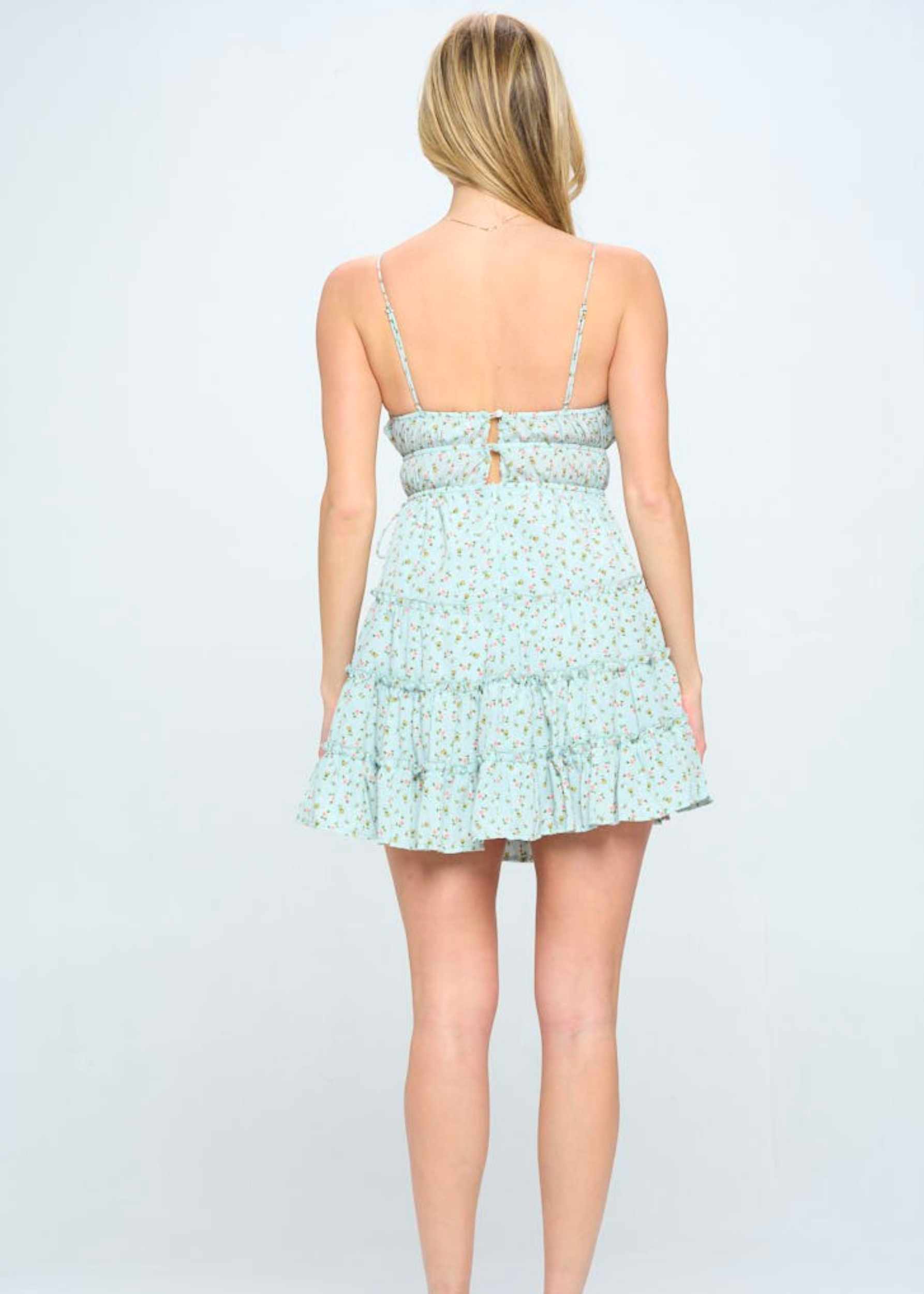 Floral Ruffle Cami Mini Dress