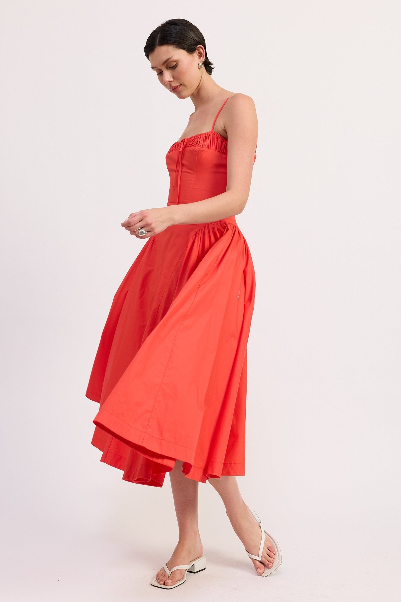 CORSET BUSTIER MIDI A LINE DRESS