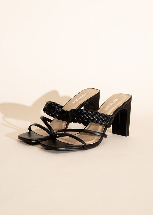 CARMEN-S Braided Strap Sandal Heels