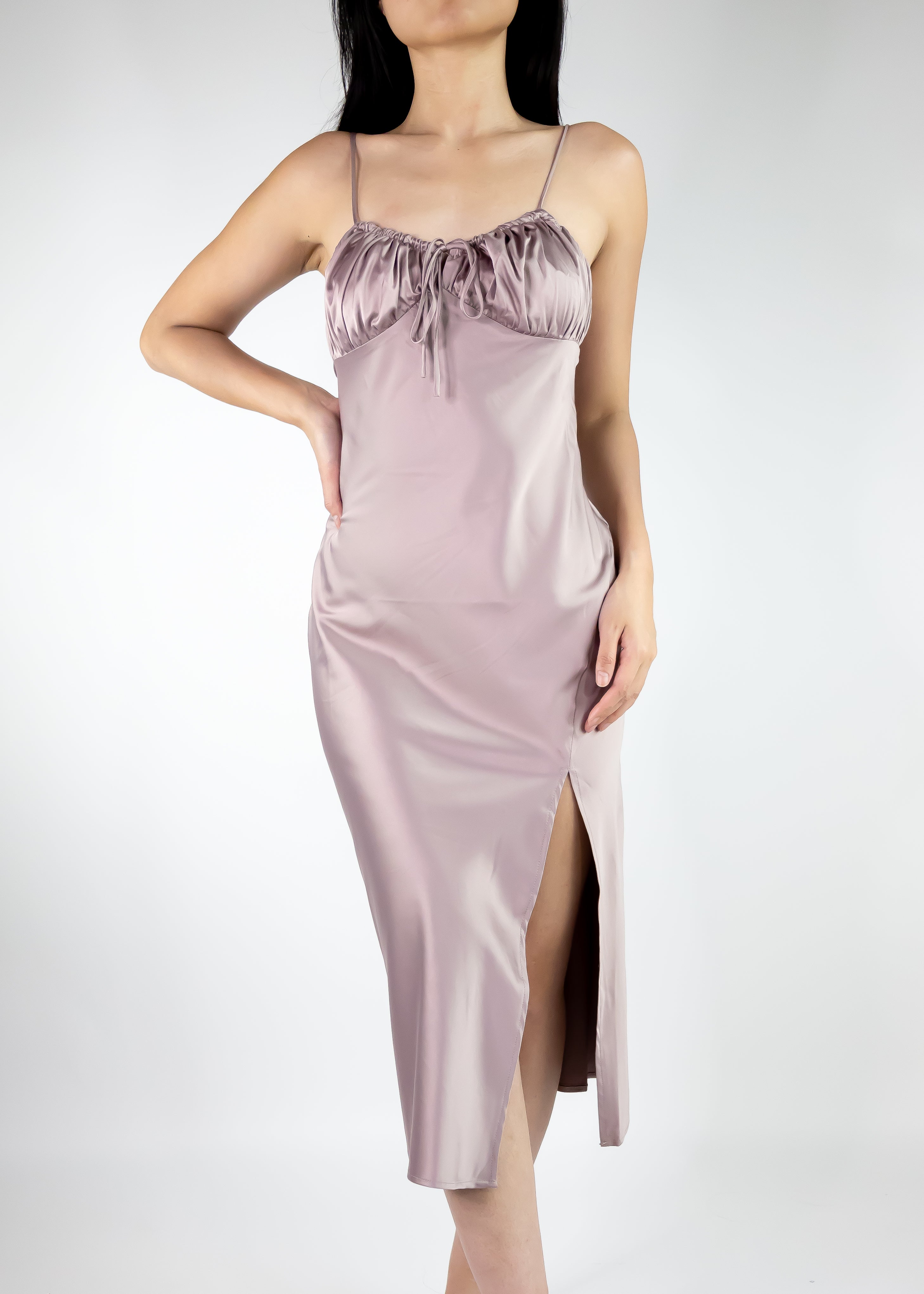 A-line silk dress for everyday wear or for a night out