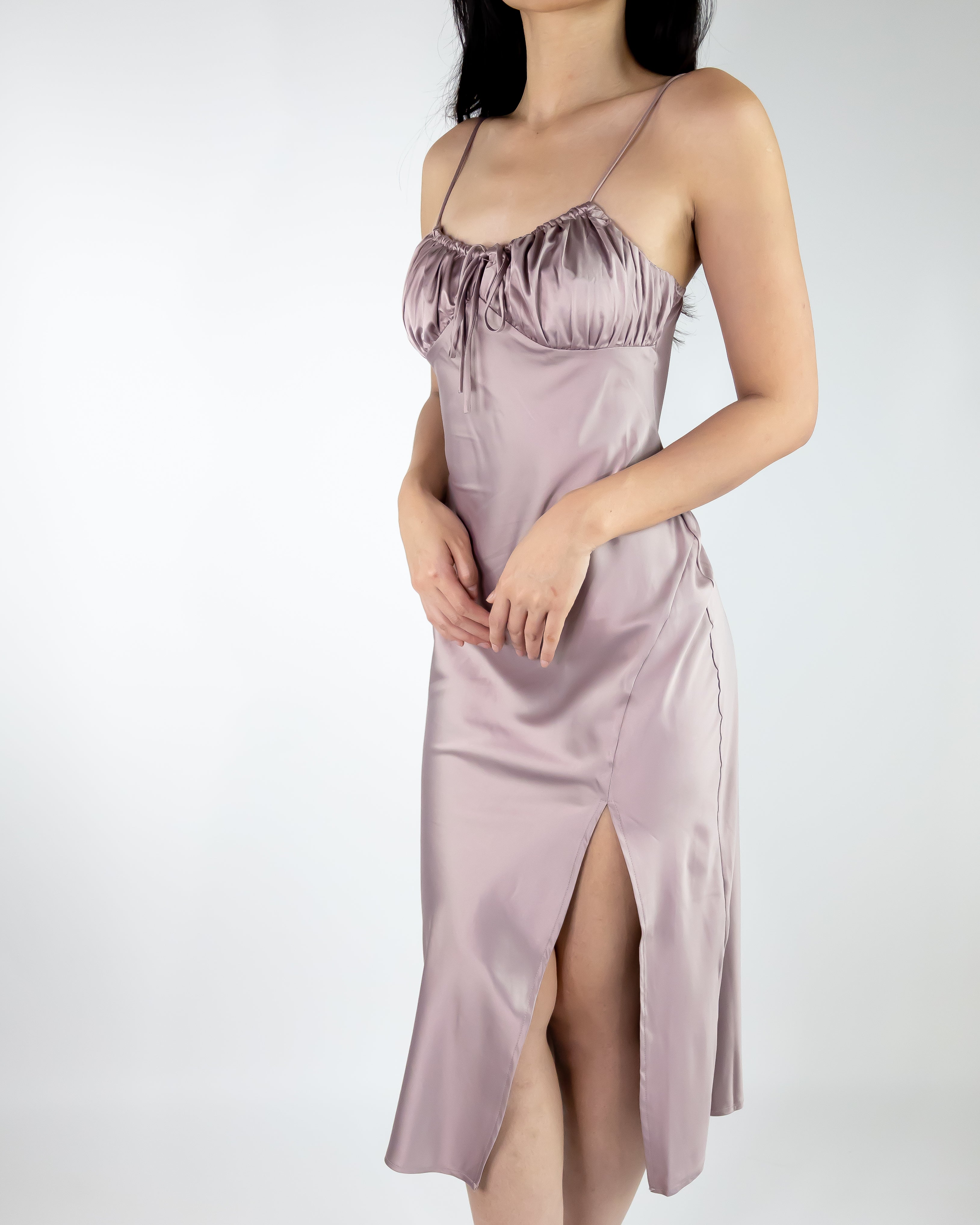 A-line silk dress for everyday wear or for a night out