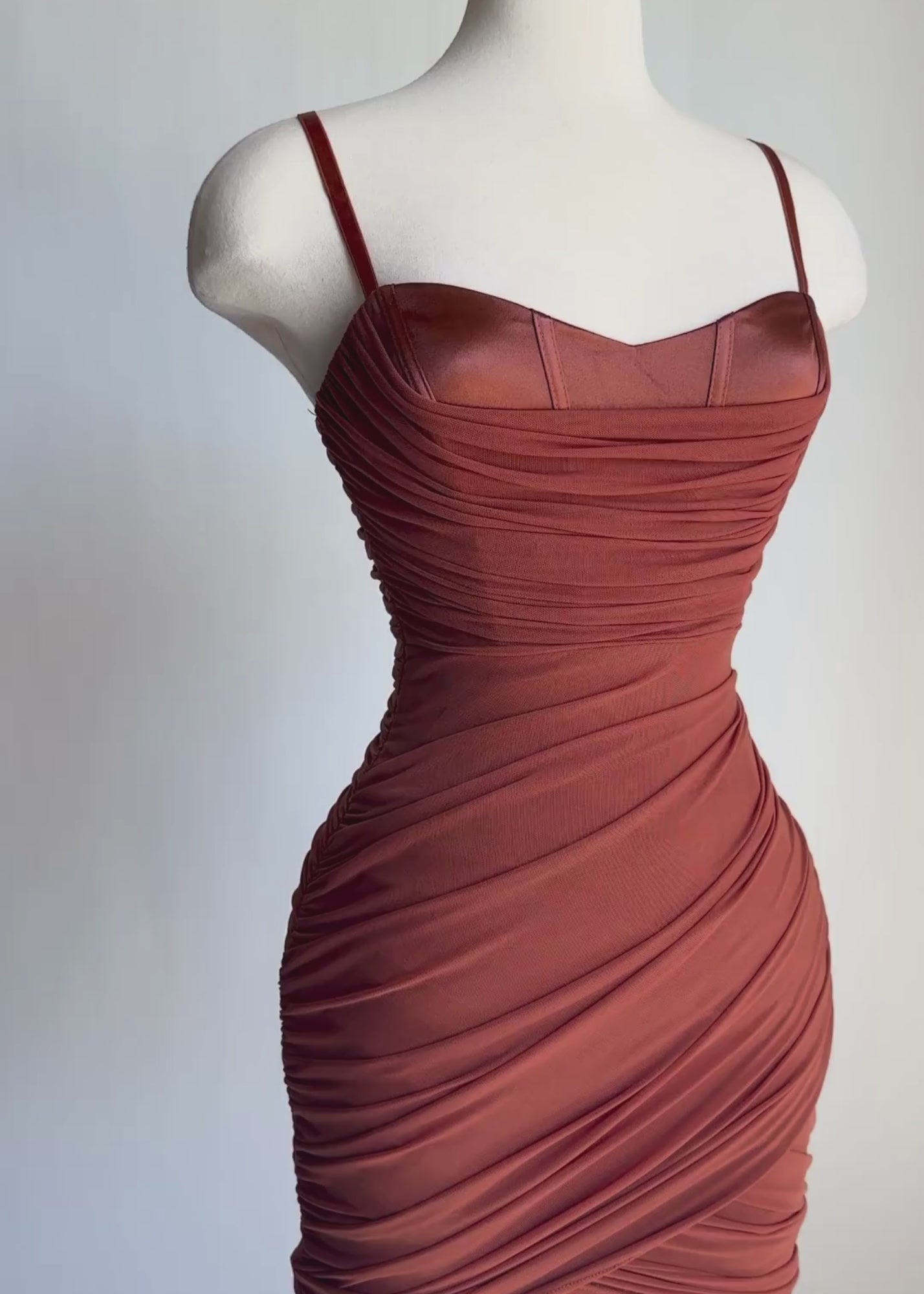 Lux mesh cowl neck tulip sleeveless bodycon mini dress