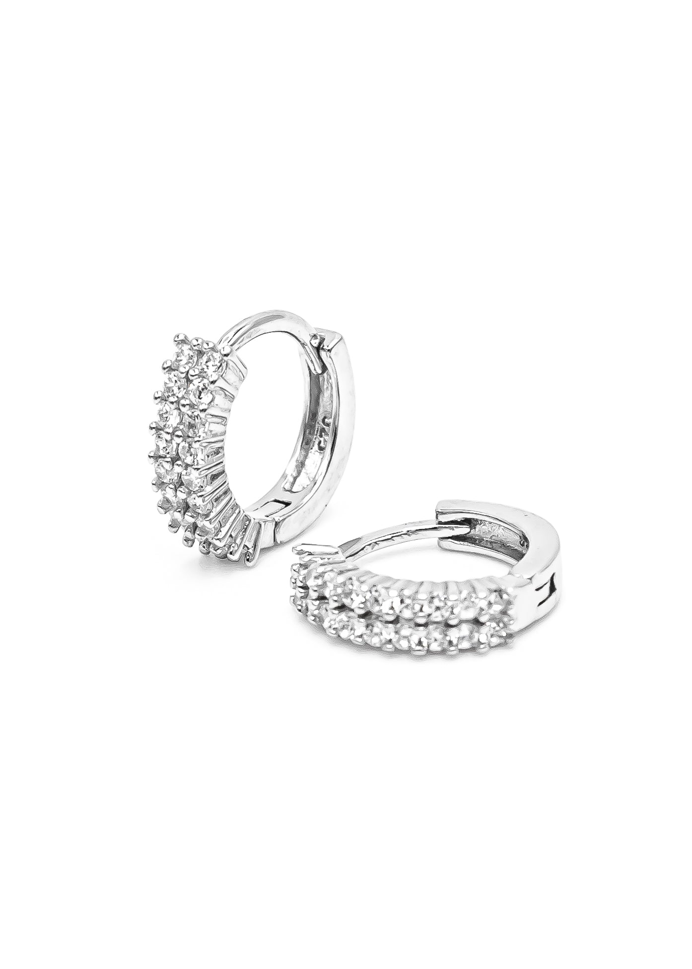 Cubic Zirconia Hoop Earrings