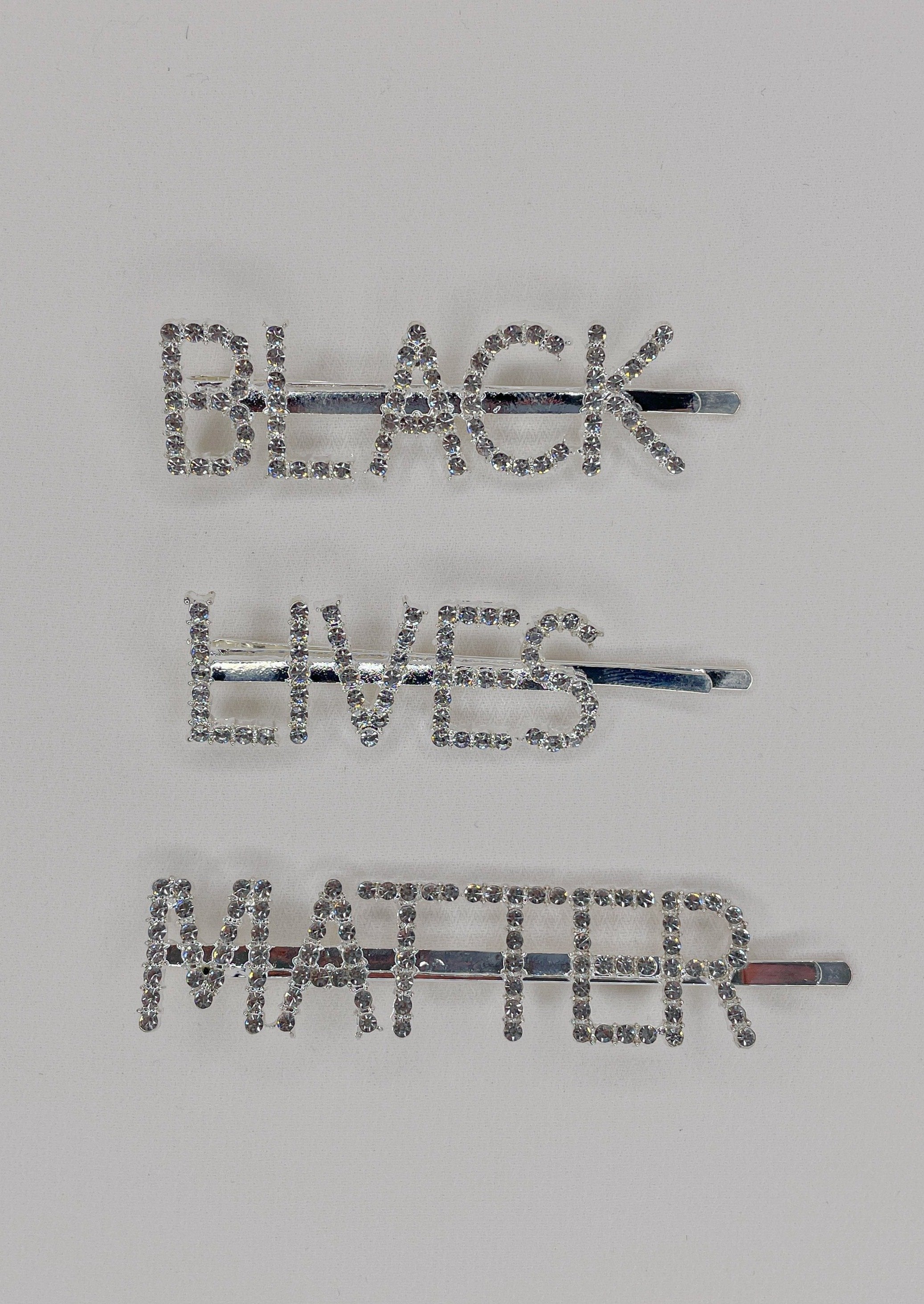 BLM Hair Clips Set - Silver - MYPHEME