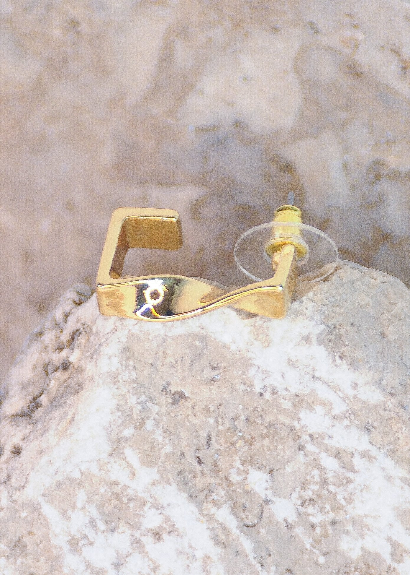 Twisted Square Hoop Earrings