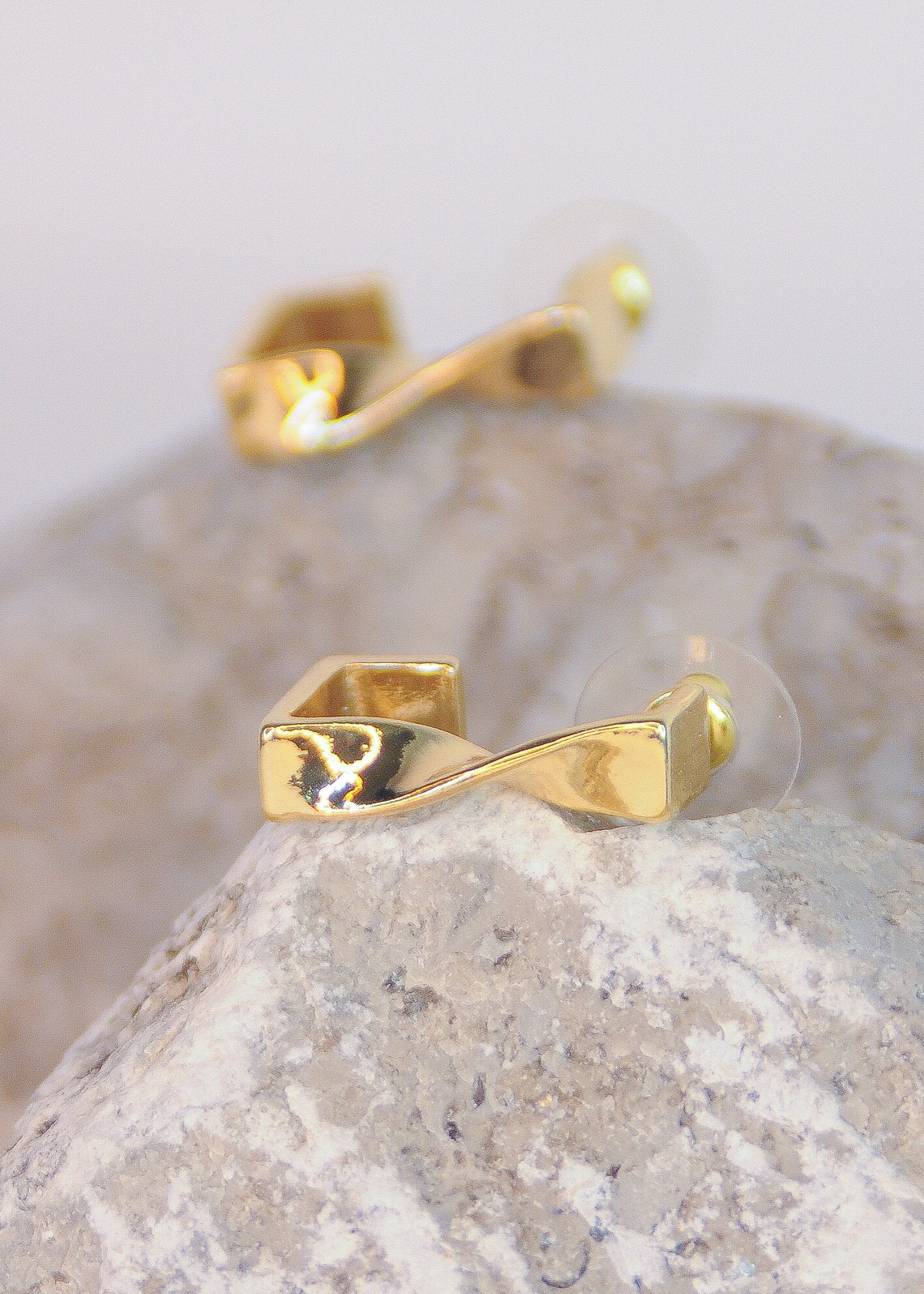 Twisted Square Hoop Earrings