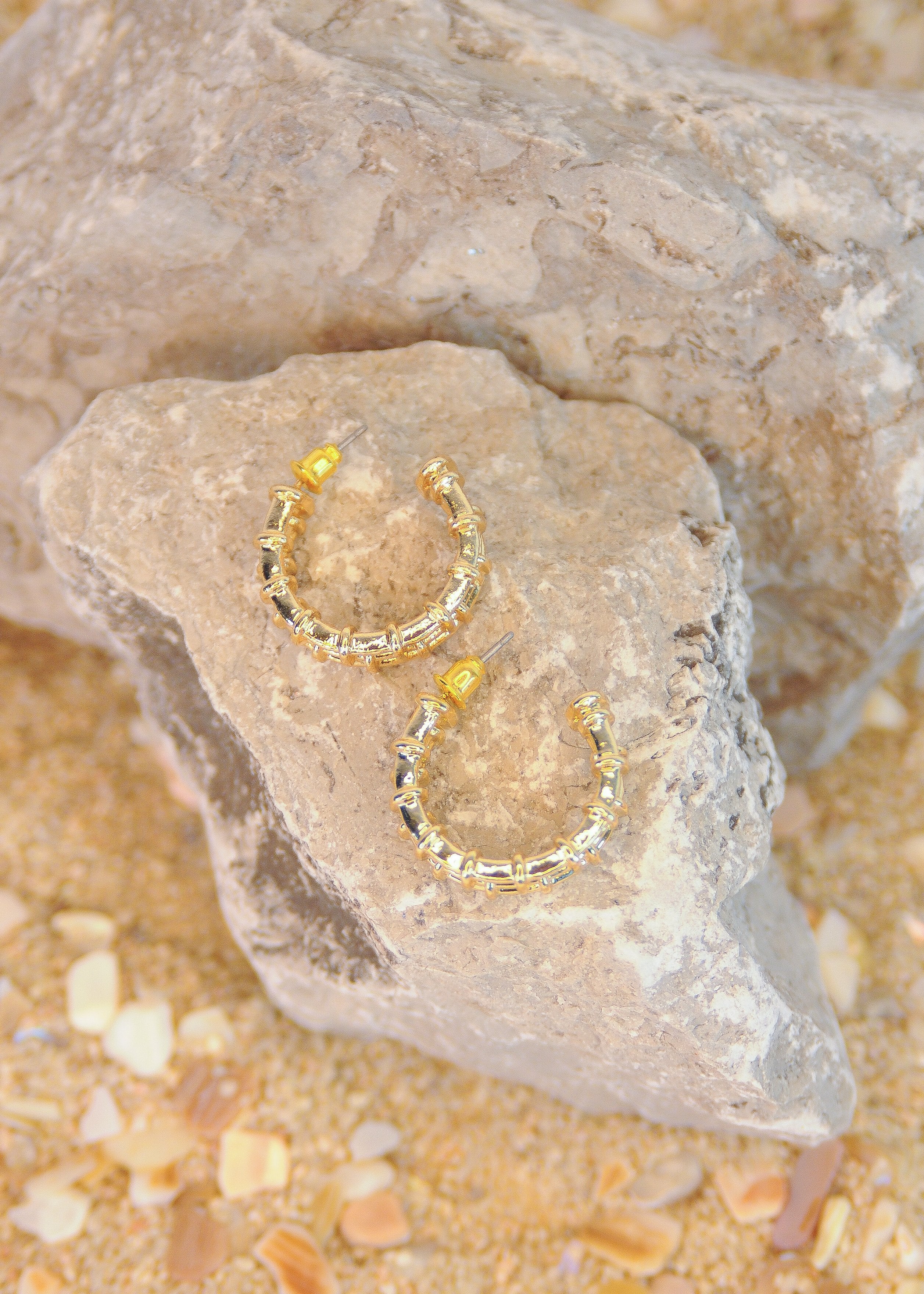 Interlocking Triple Layer Hoop Earrings
