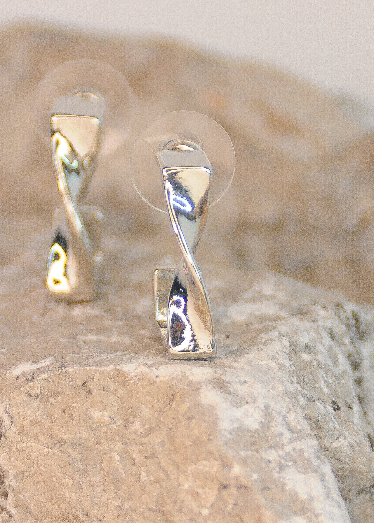 Twisted Square Hoop Earrings