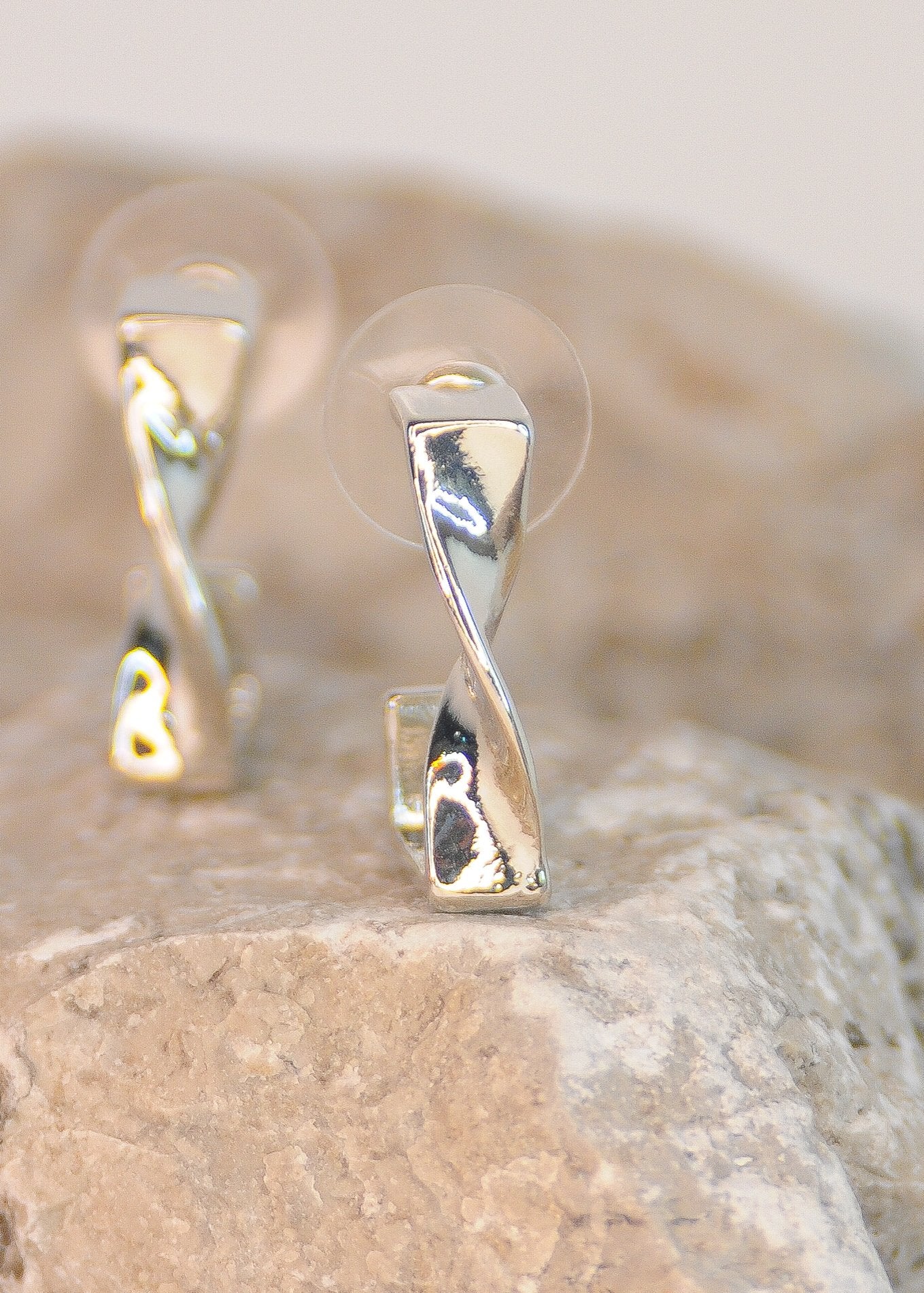 Twisted Square Hoop Earrings