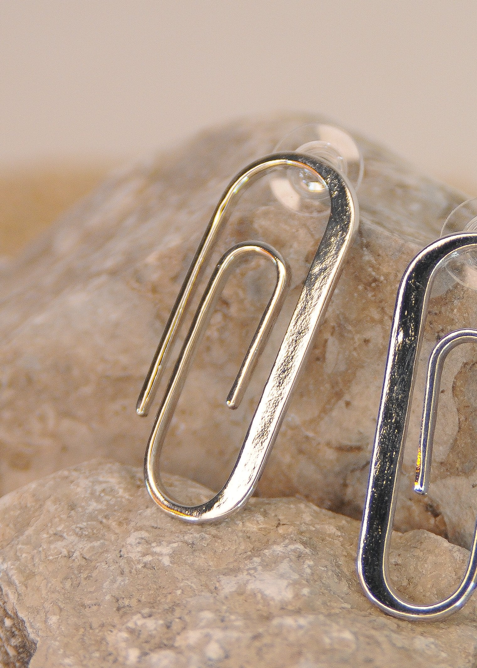 Plain Paper Clip Earrings