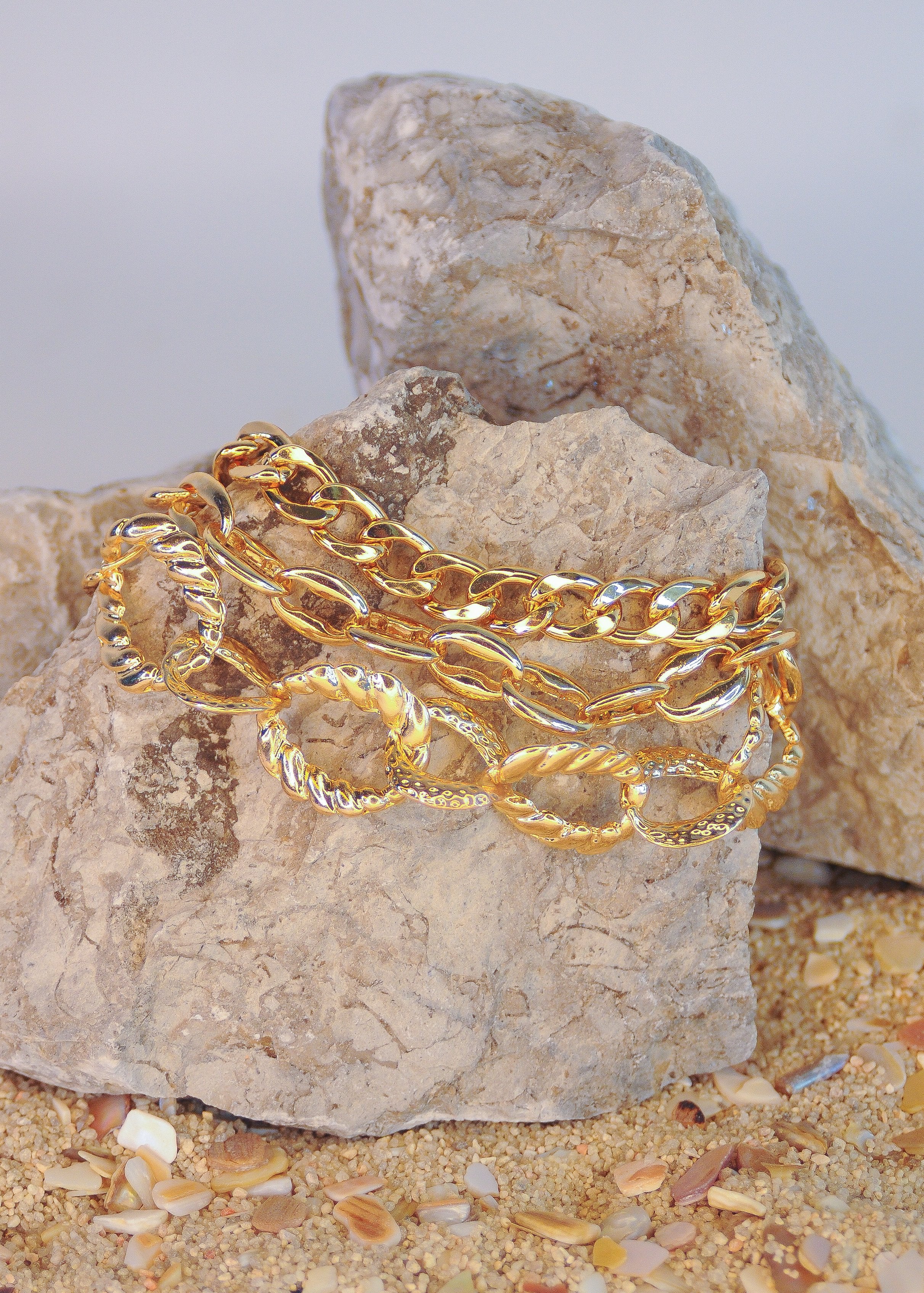 Multi Curb Chain Bracelet