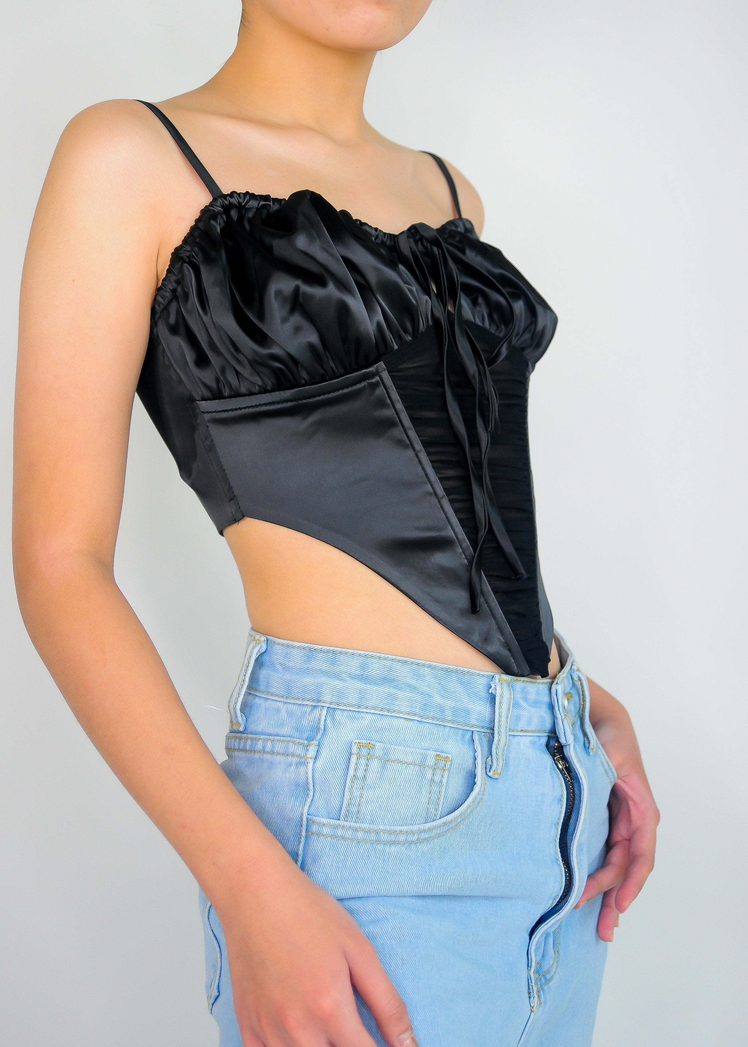 Corset-inspired top