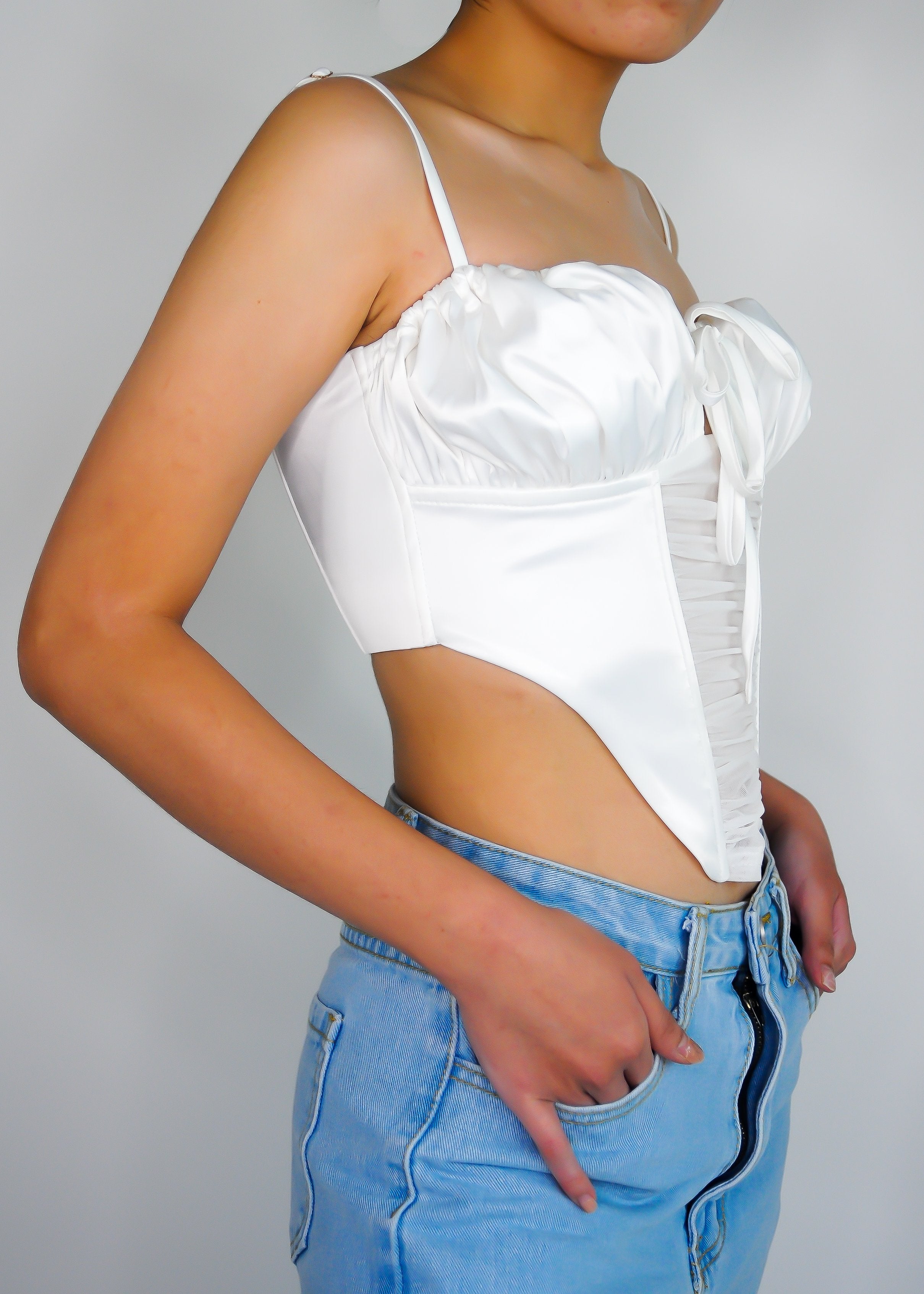 Corset-inspired top