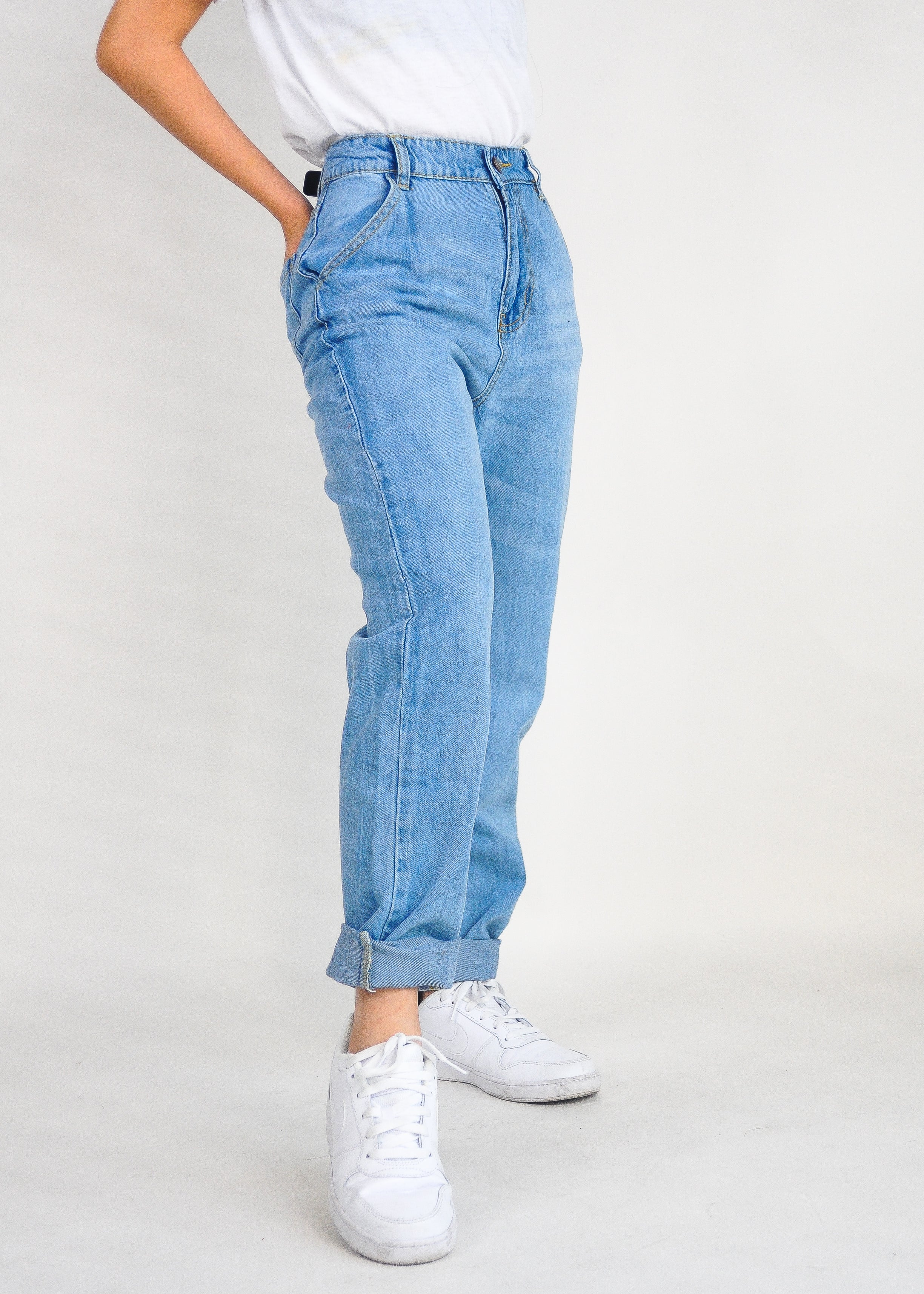 High Rise Boyfriend Jeans