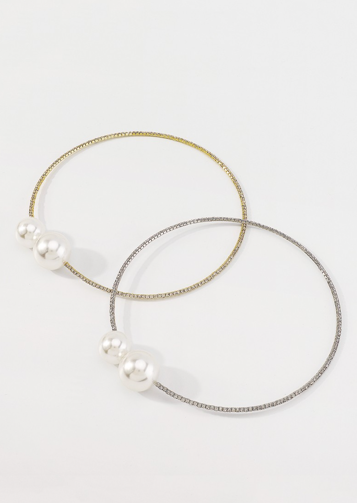 Elegant Big Pearls Collar Necklace