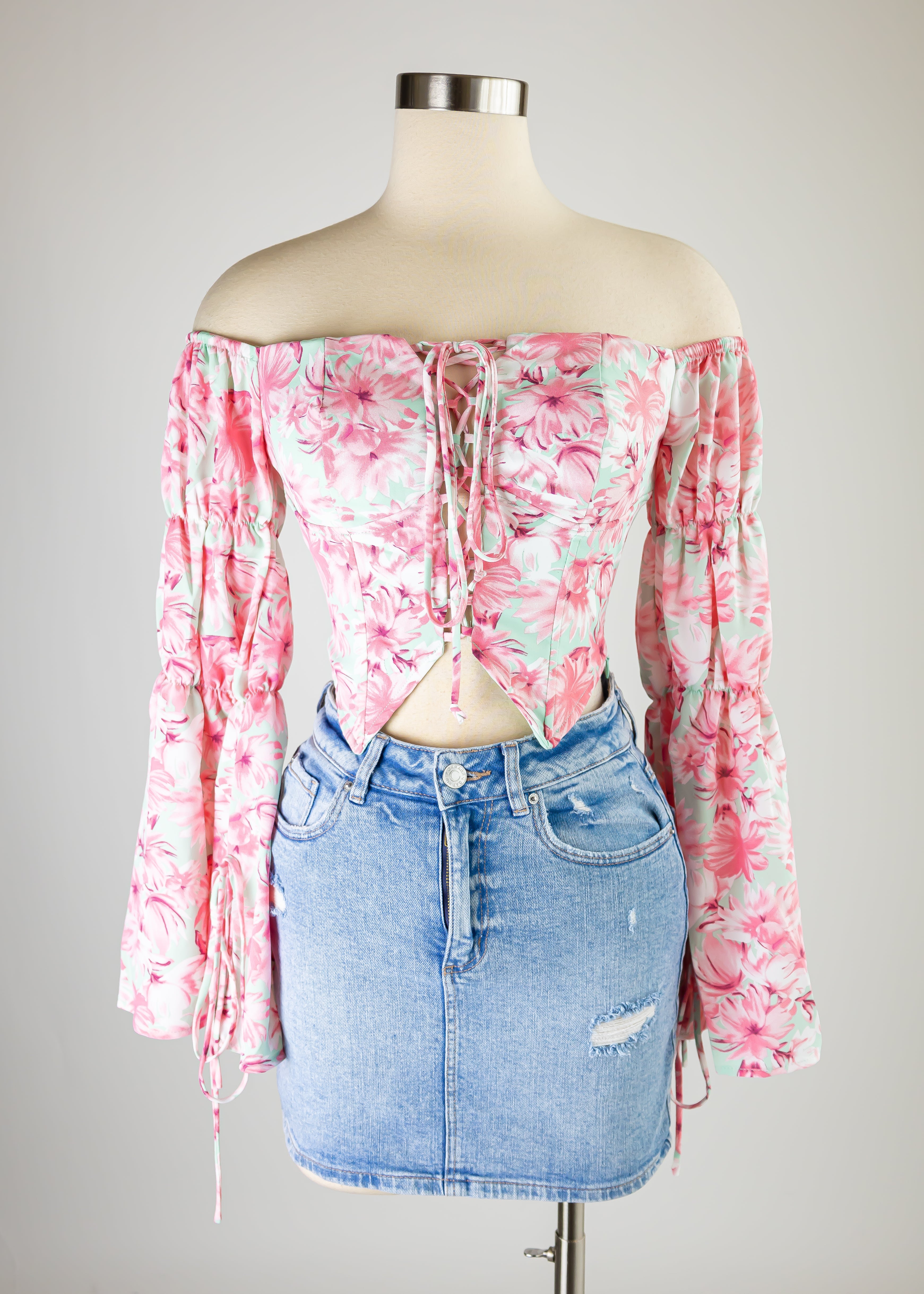 Floral Print Crop Top