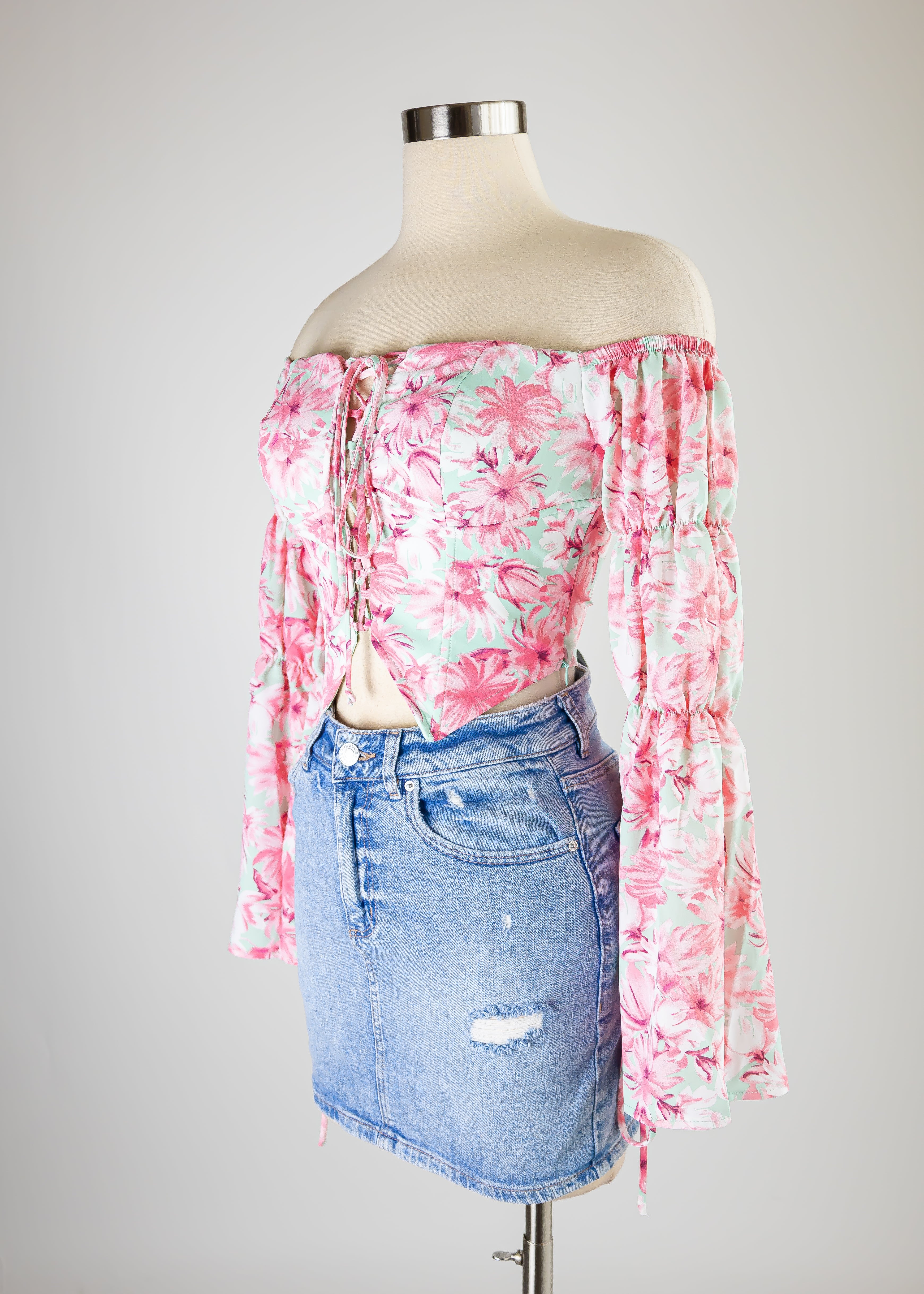 Floral Print Crop Top