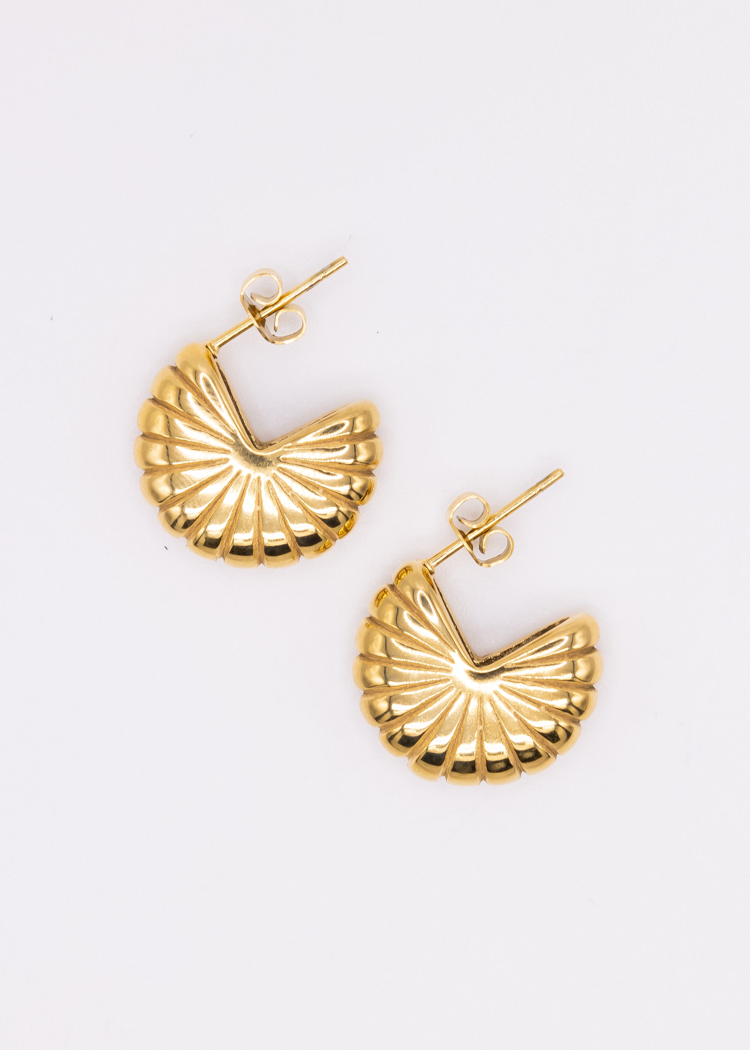 Stainless Steel Snail Conch Charm Chunky Stud Earring