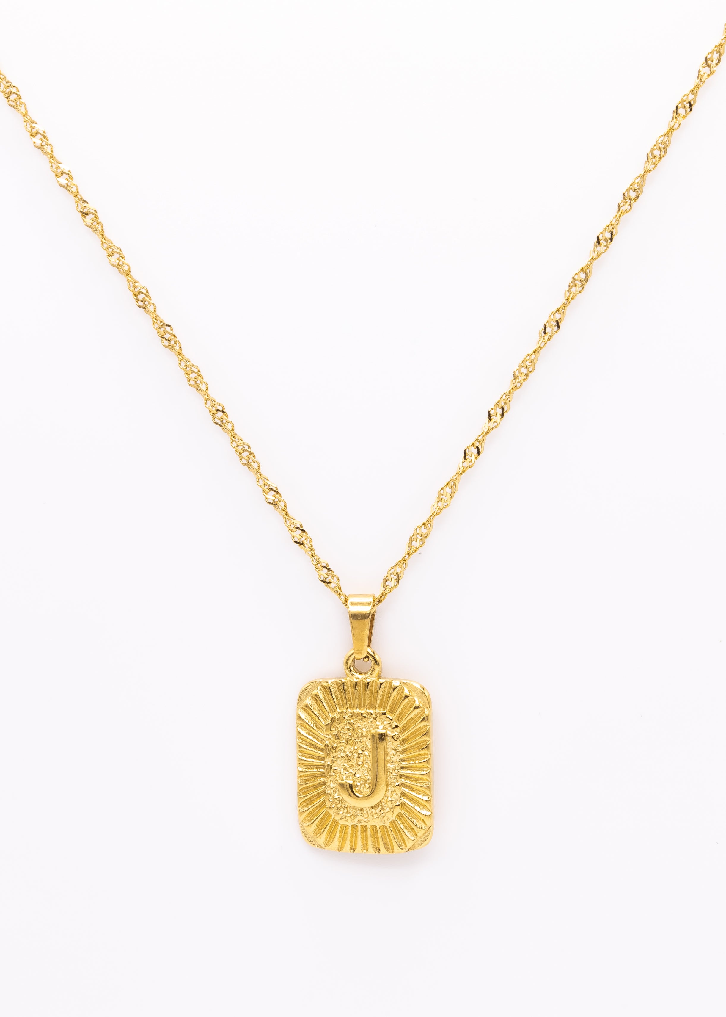 Initial Letter Pendant Necklace