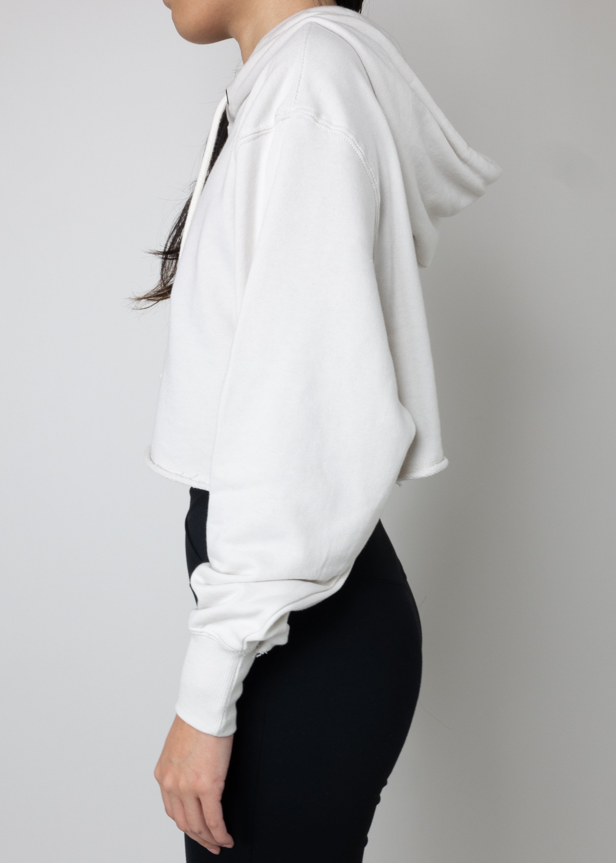 Cotton Terry Crop Hoodie