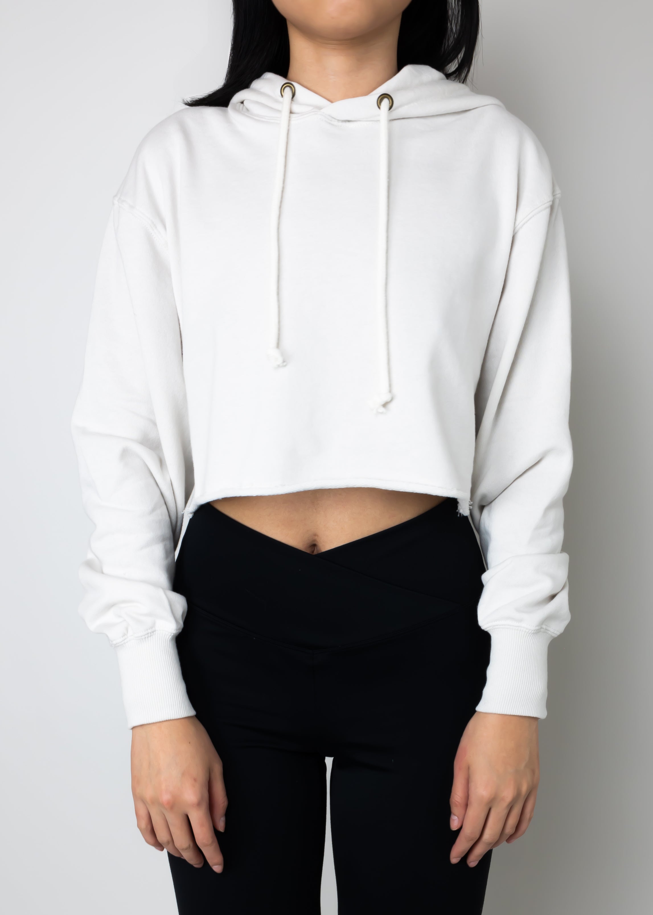 Cotton Terry Crop Hoodie