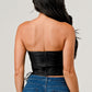 Faux Leather Corset Top