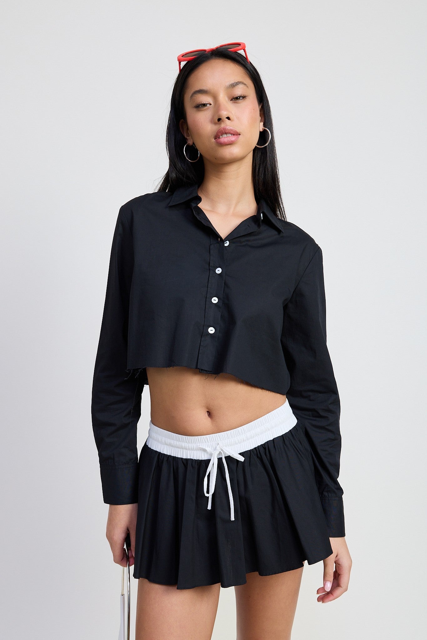 MINI CONTRAST WAISTBAND SKIRT